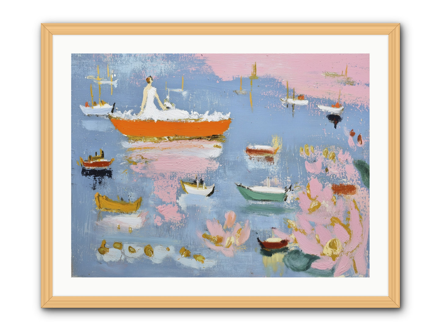 Ocean's Lullaby -- Framed Print - Natural 32x24