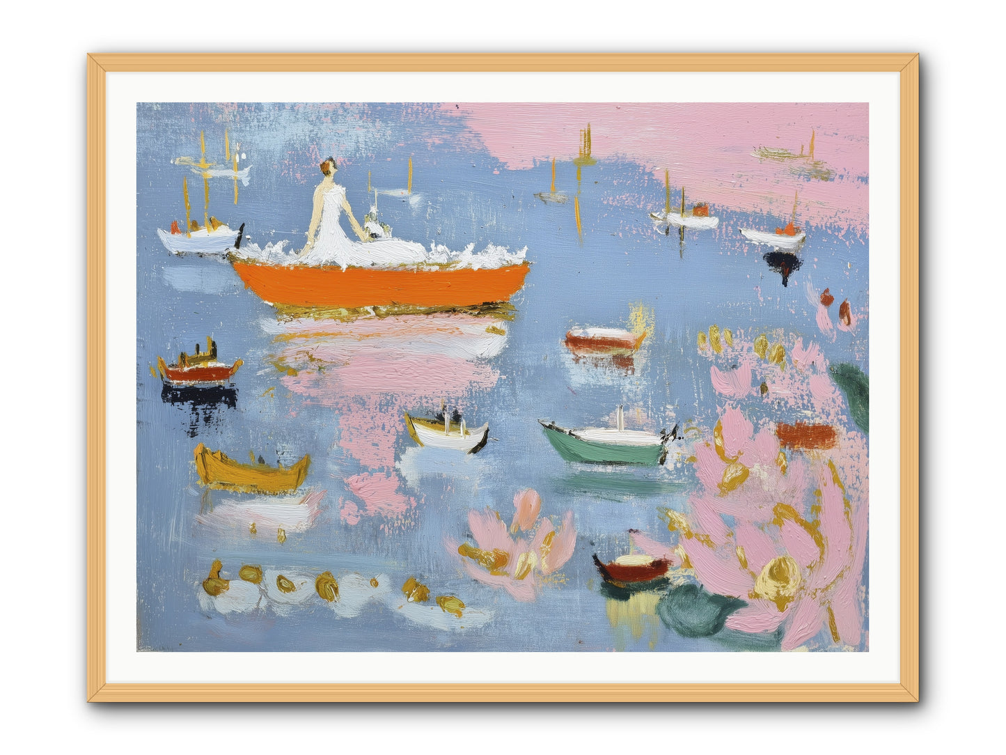 Ocean's Lullaby -- Framed Print - Natural 48x36