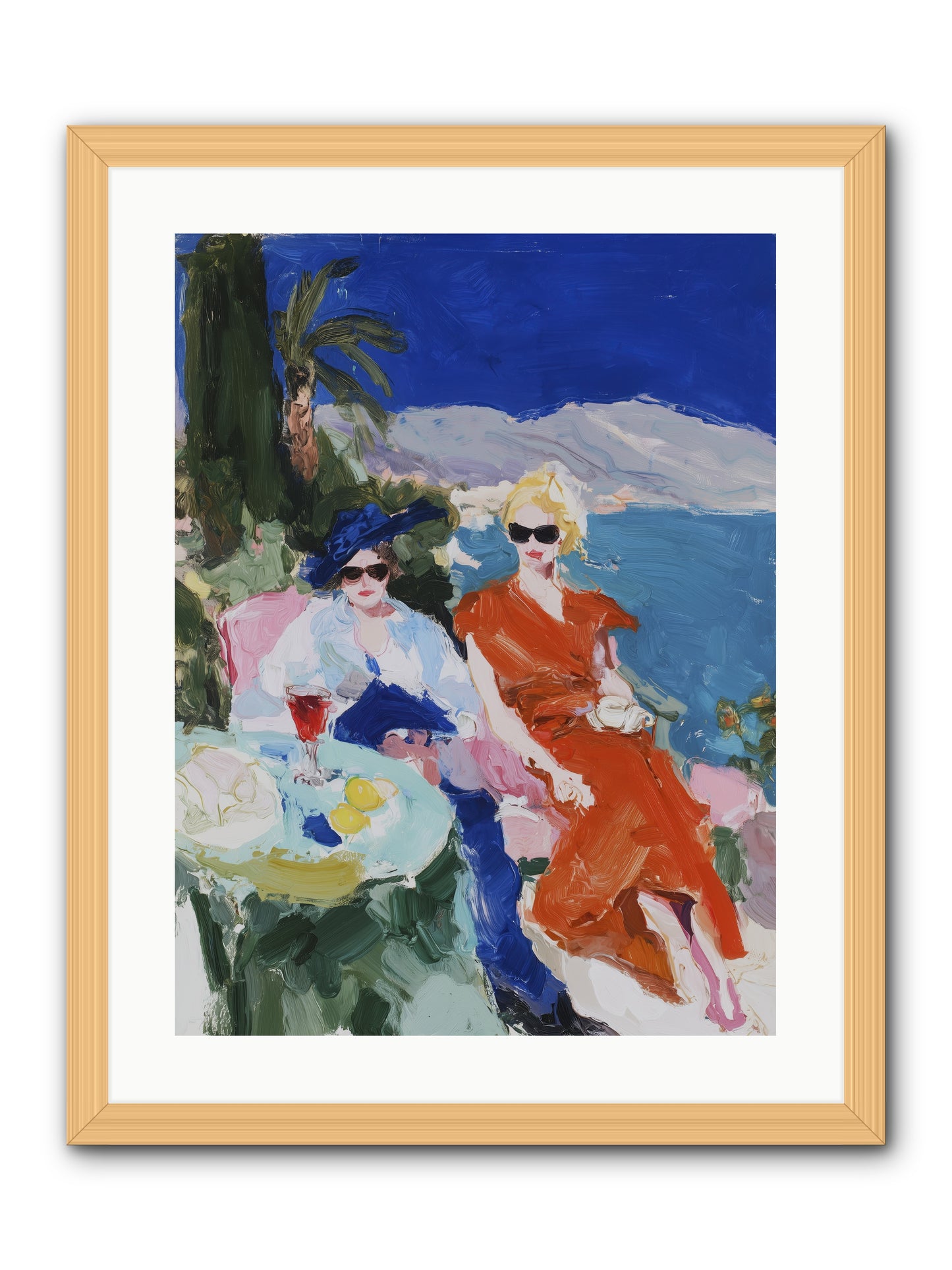 Ocean's Therapy -- Framed Print - Natural 18x24