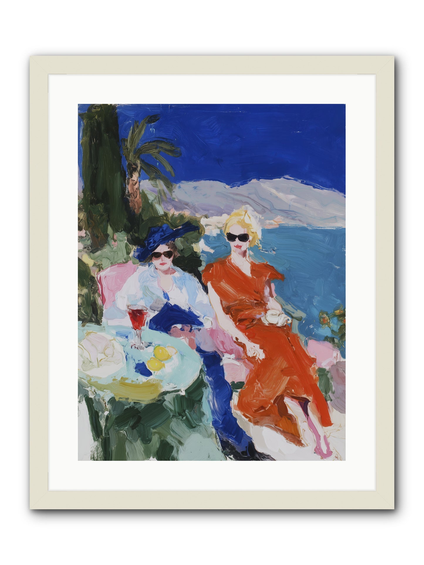 Ocean's Therapy -- Framed Print - White 18x24