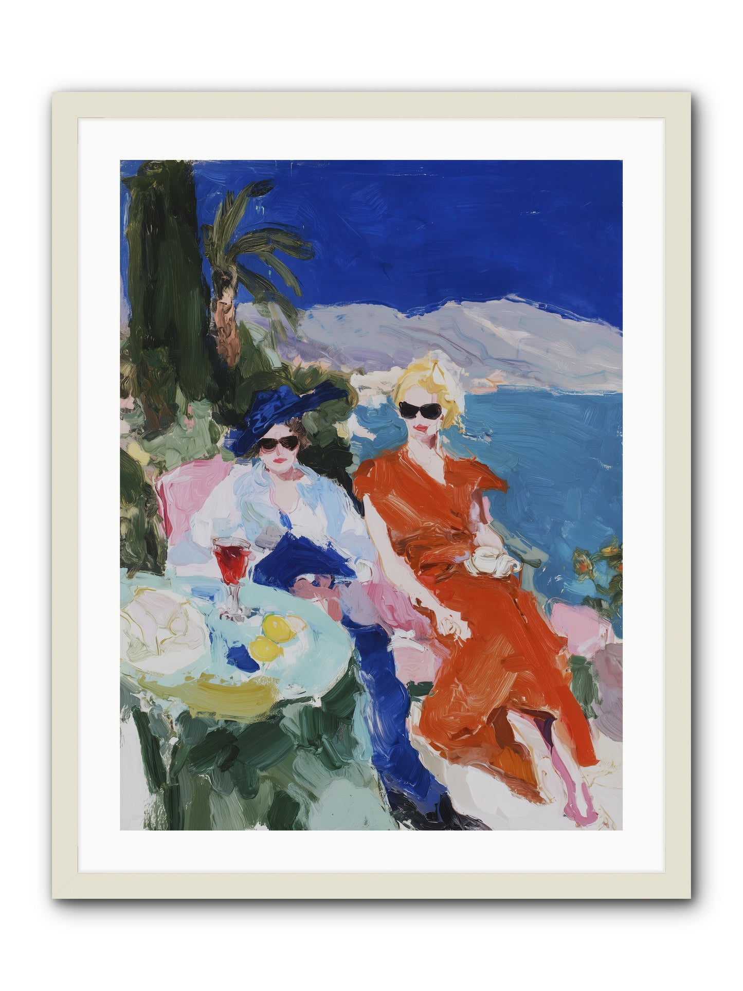 Ocean's Therapy -- Framed Print - White 24x32