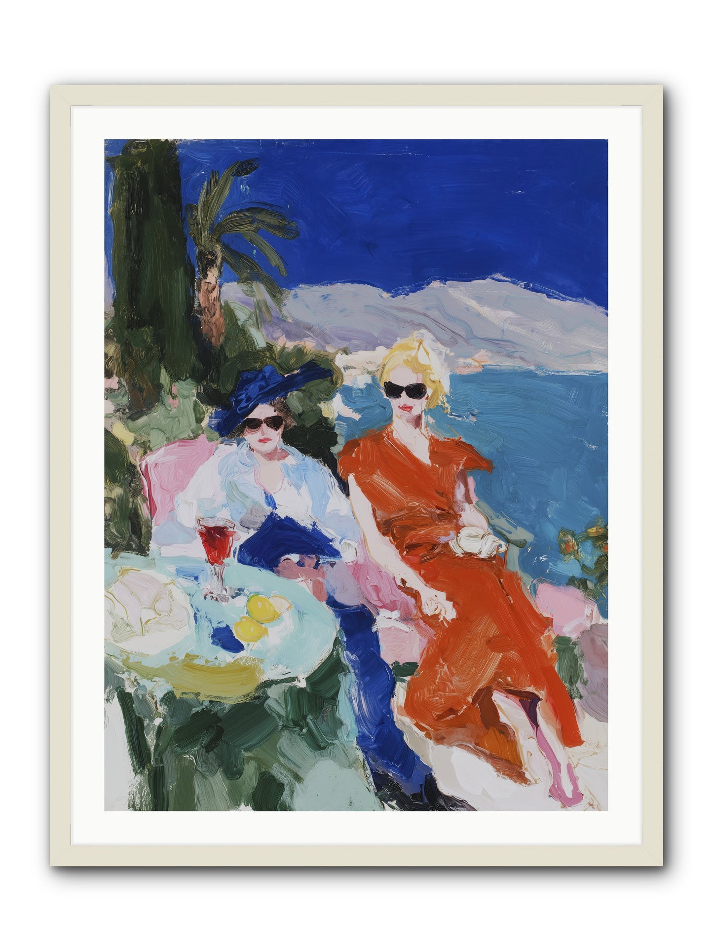 Ocean's Therapy -- Framed Print - White 30x40