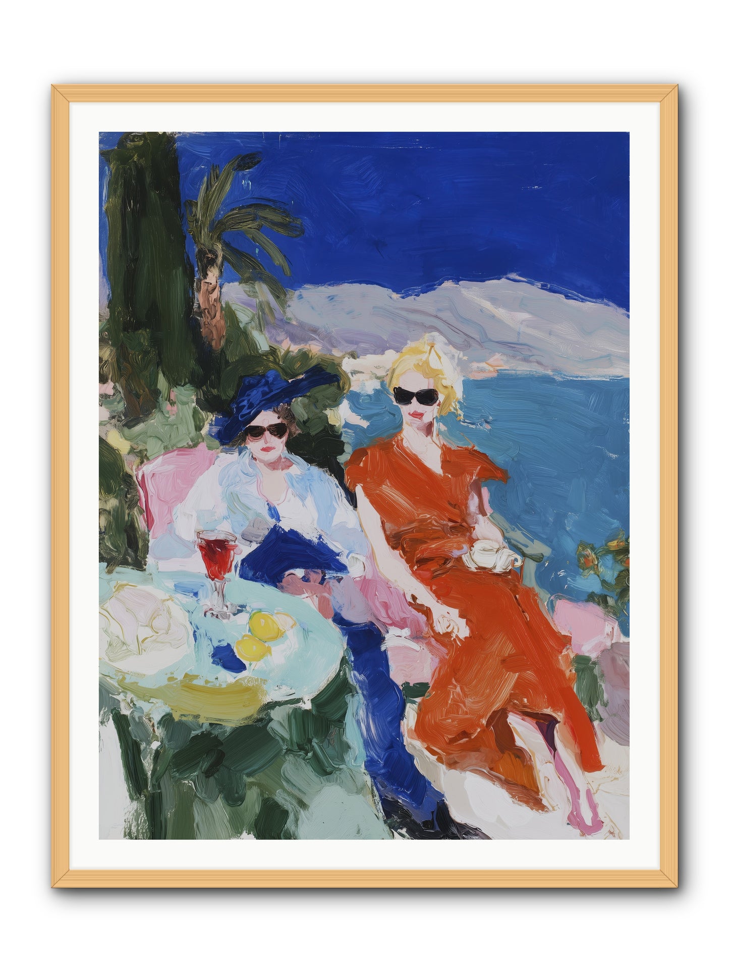 Ocean's Therapy -- Framed Print - Natural 36x48