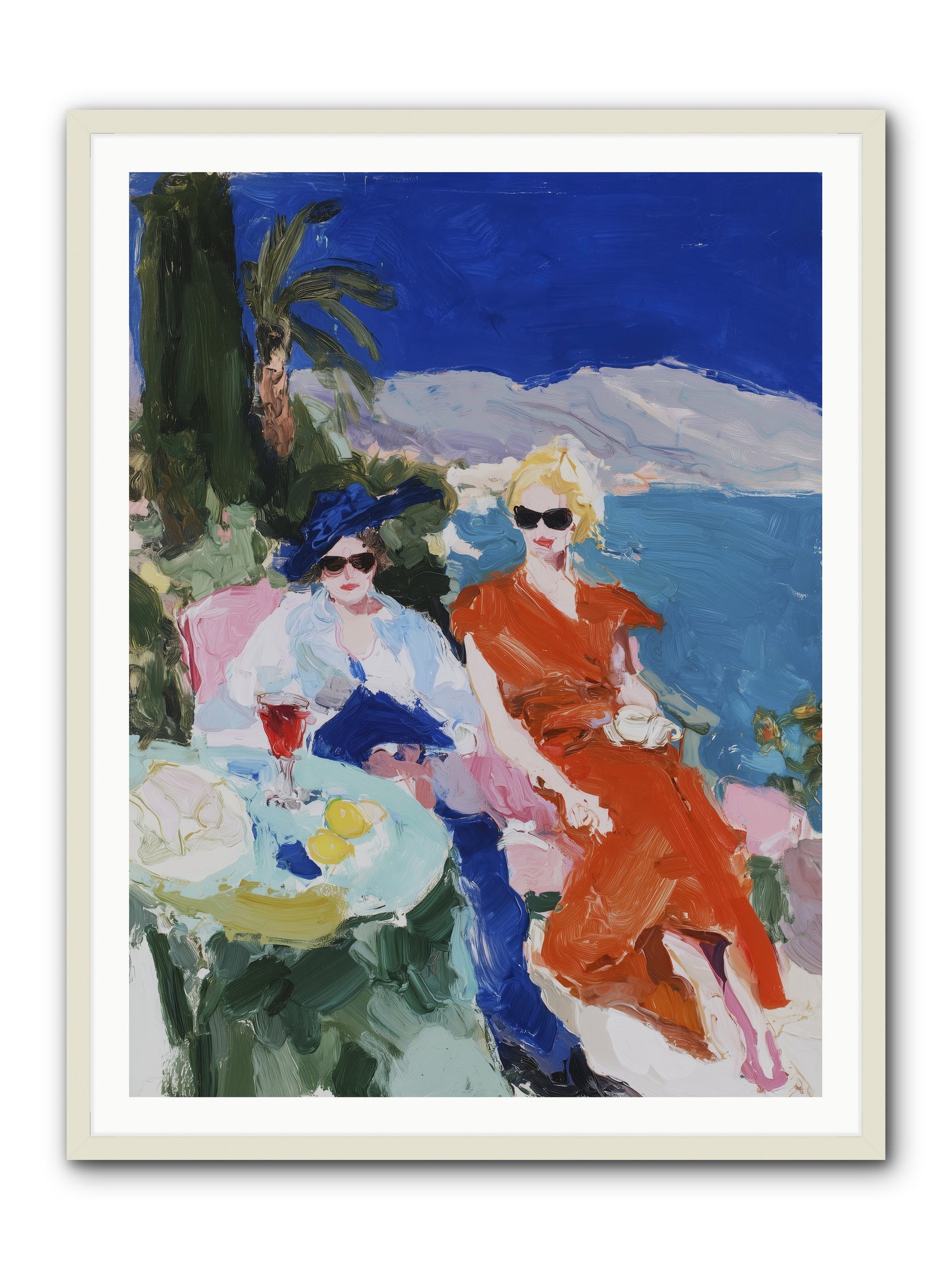 Ocean's Therapy -- Framed Print - White 36x48