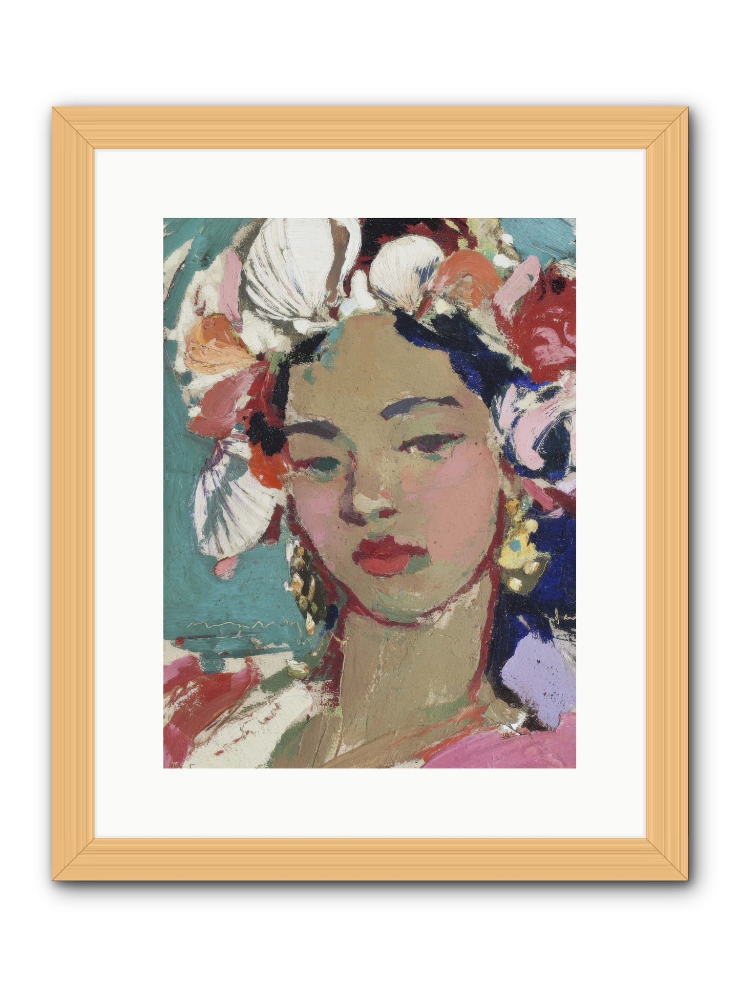 Ocean's loving keeper -- Framed Print - Natural 12x16