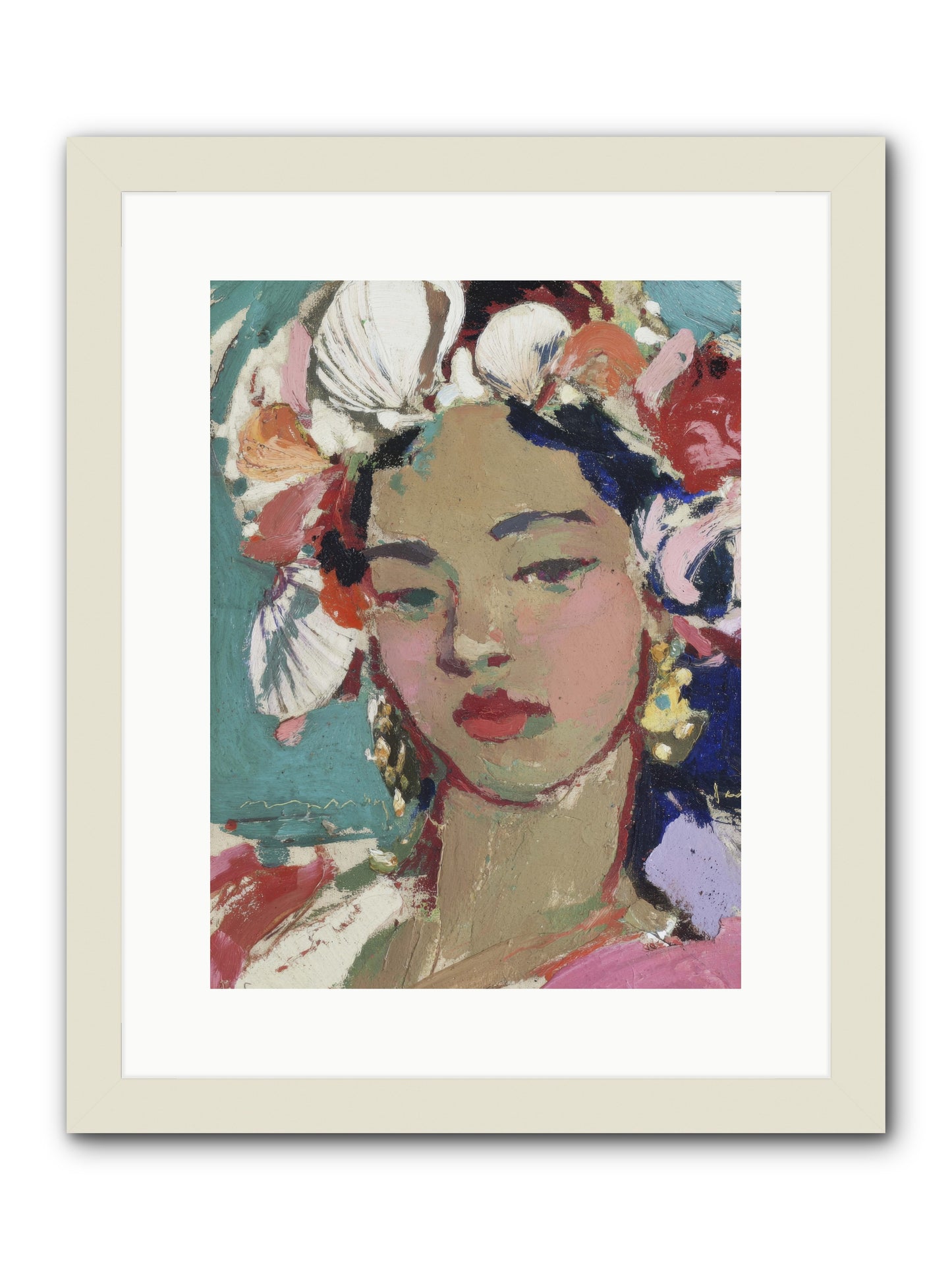 Ocean's loving keeper -- Framed Print - White 12x16