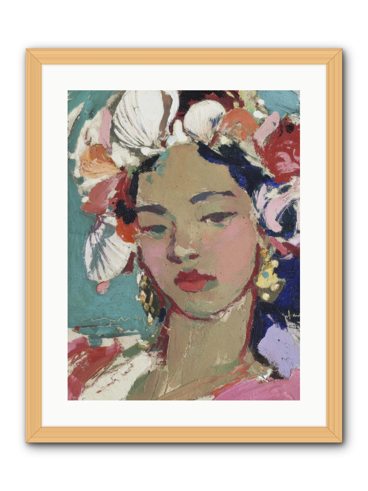 Ocean's loving keeper -- Framed Print - Natural 18x24