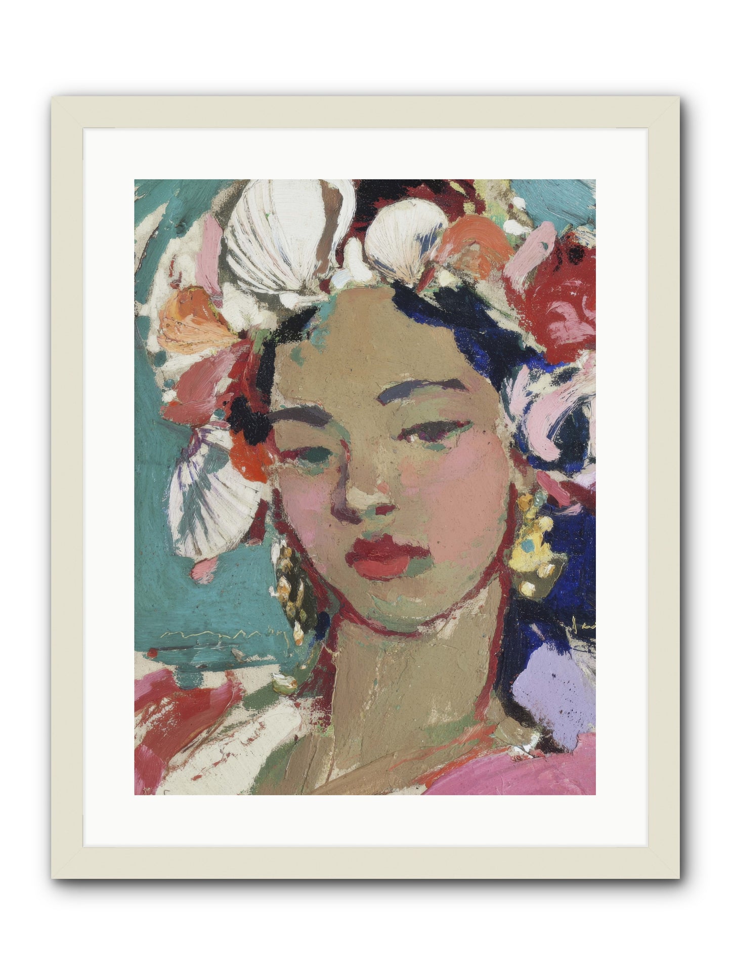 Ocean's loving keeper -- Framed Print - White 18x24
