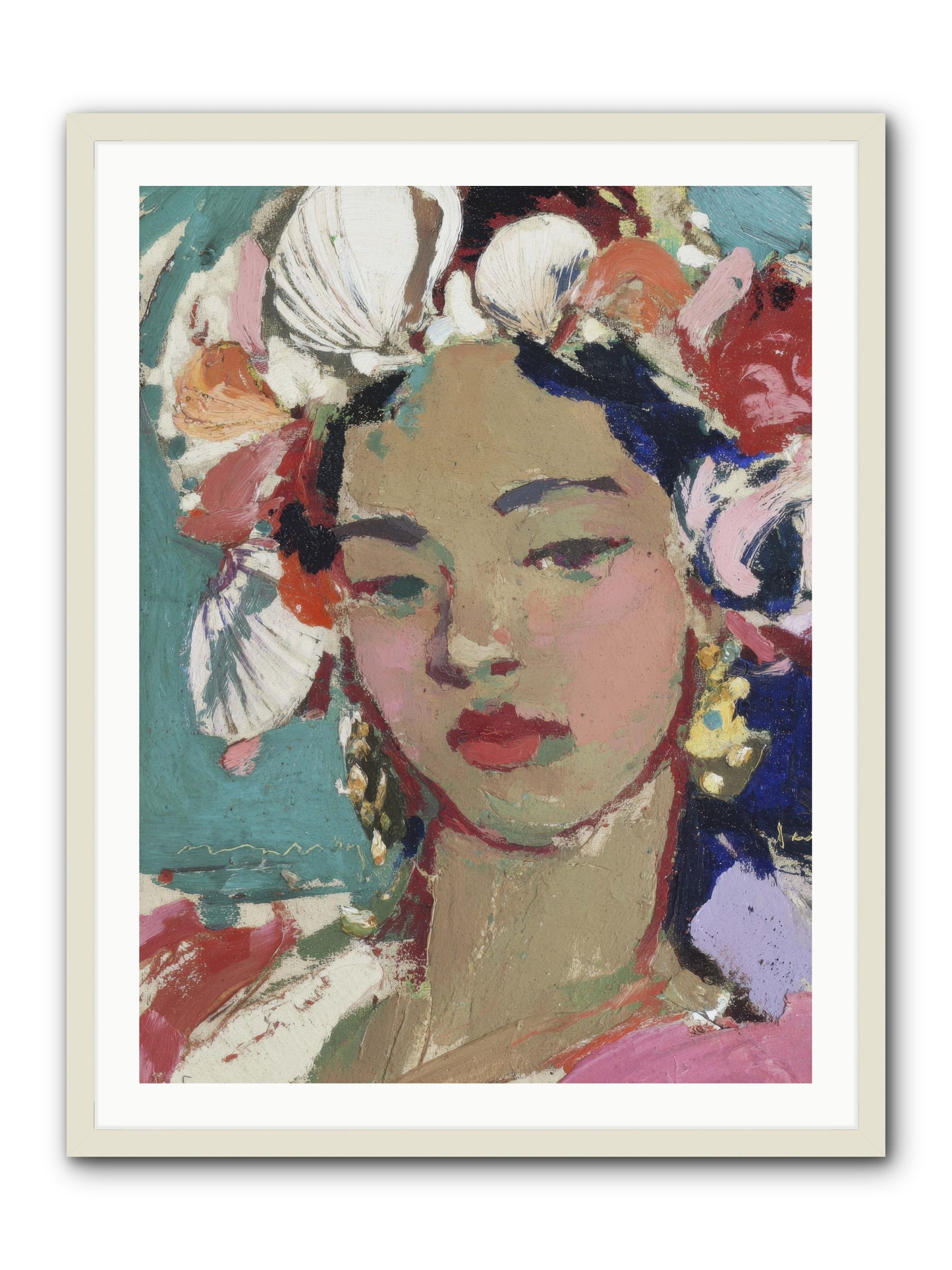 Ocean's loving keeper -- Framed Print - White 30x40
