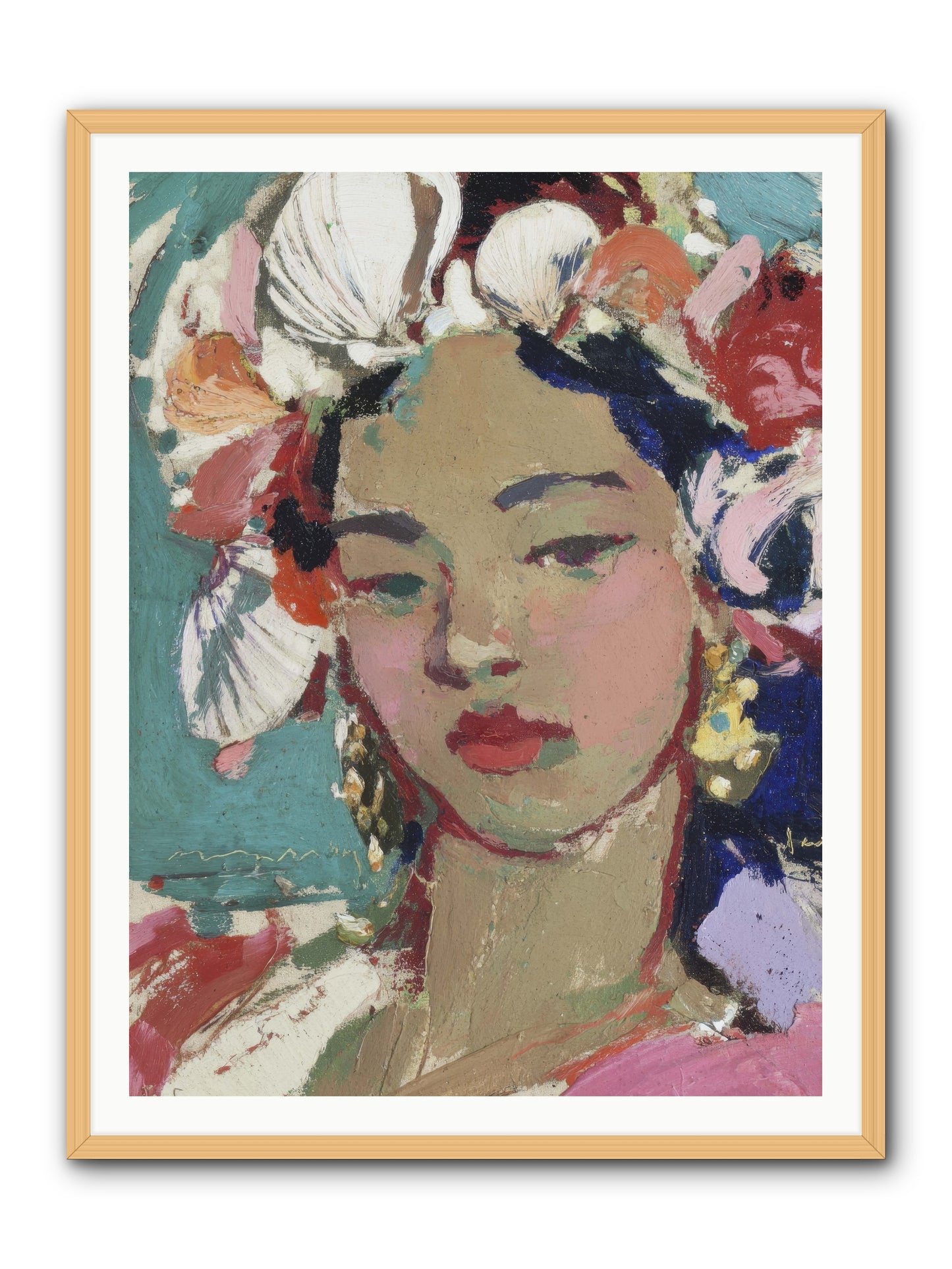 Ocean's loving keeper -- Framed Print - Natural 36x48