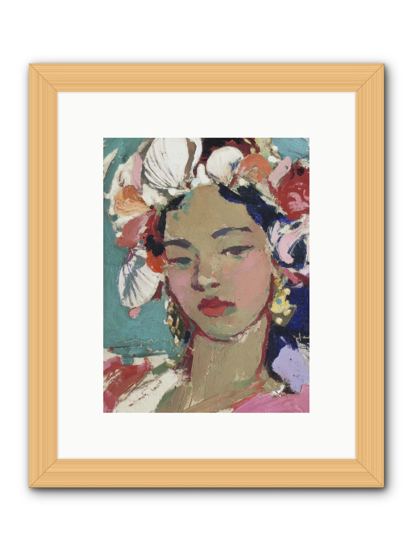 Ocean's loving keeper -- Framed Print - Natural 9x12