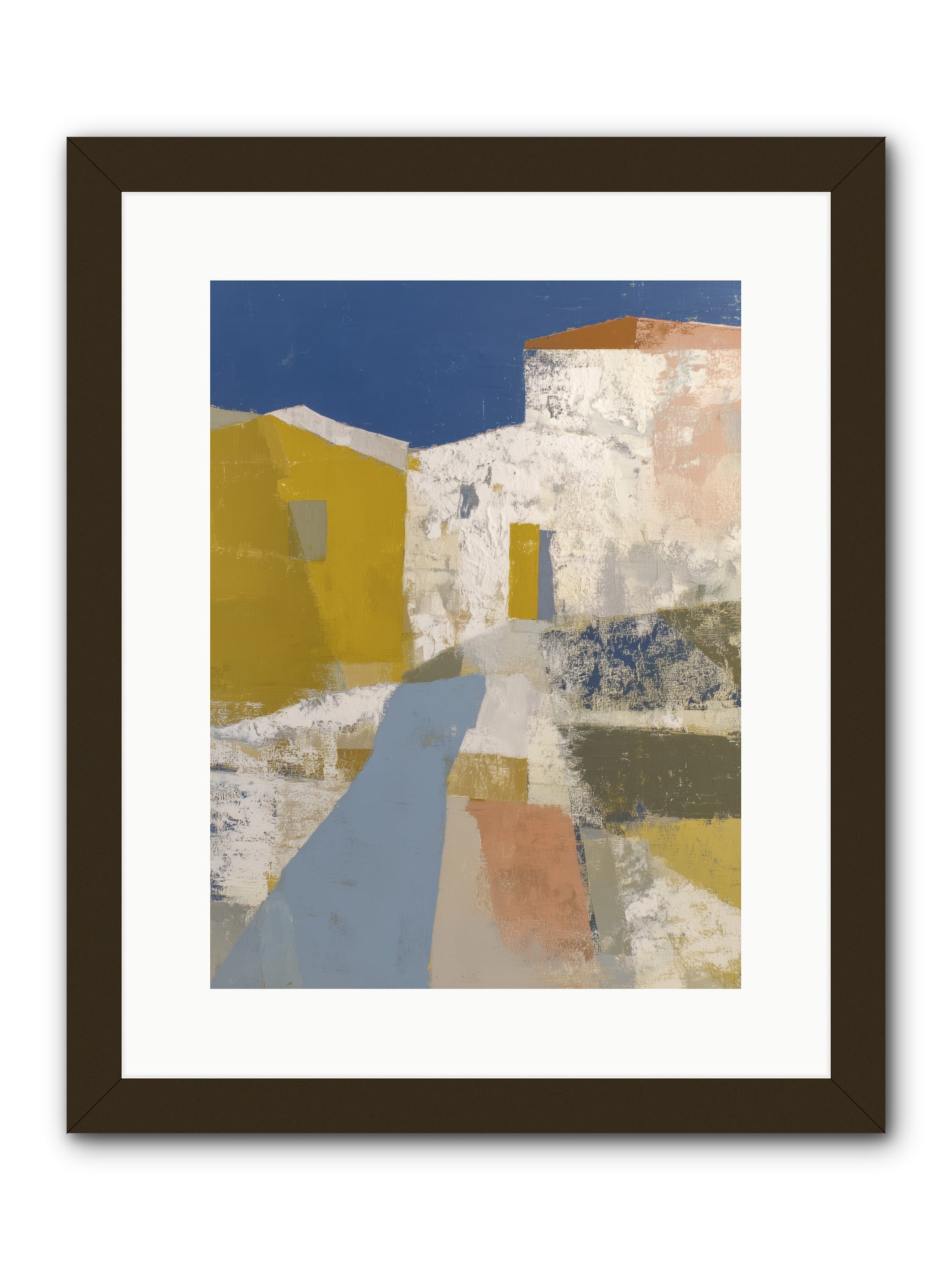 Ochre Tangle -- Framed Print - Black 12x16