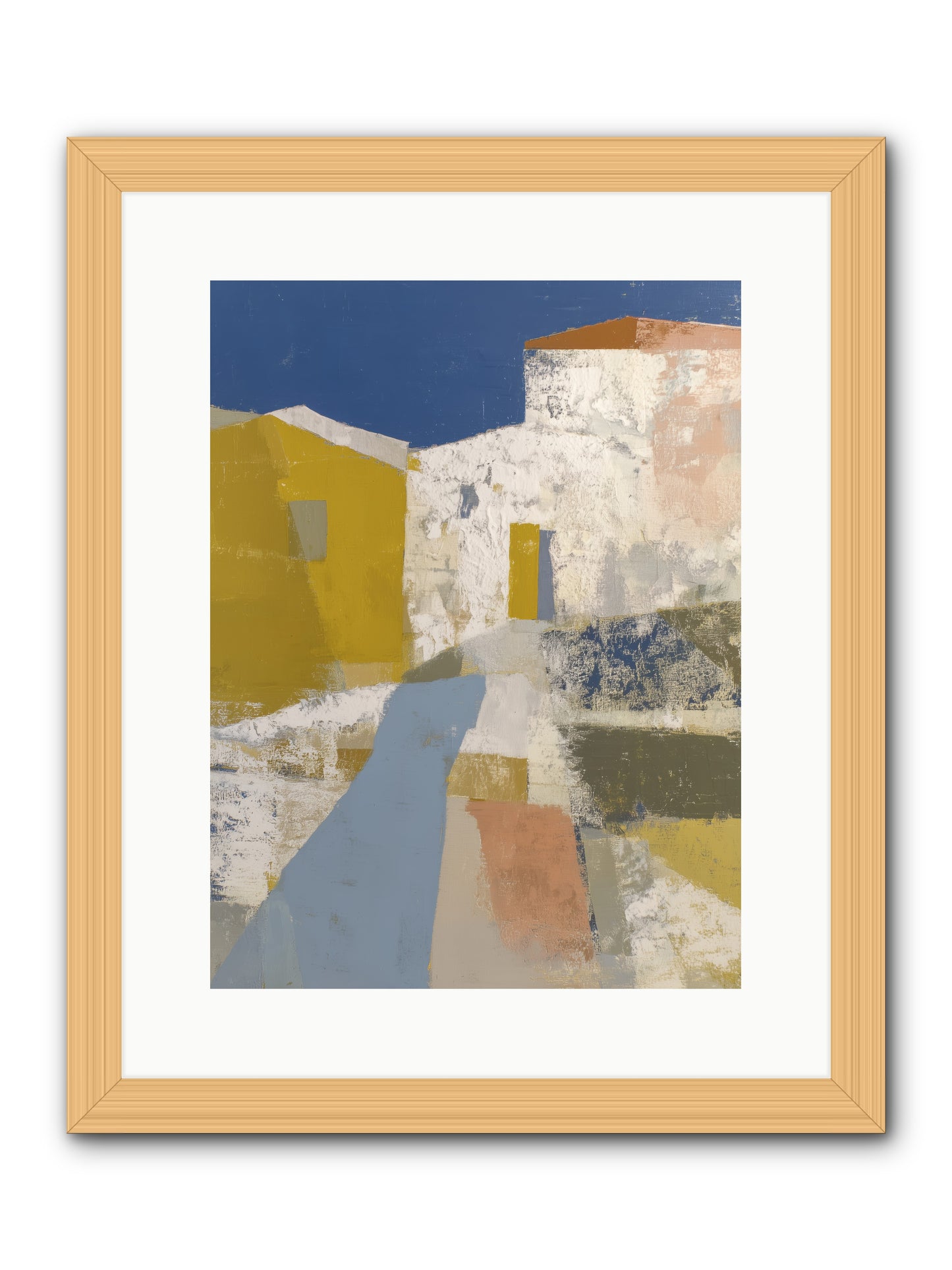 Ochre Tangle -- Framed Print - Natural 12x16
