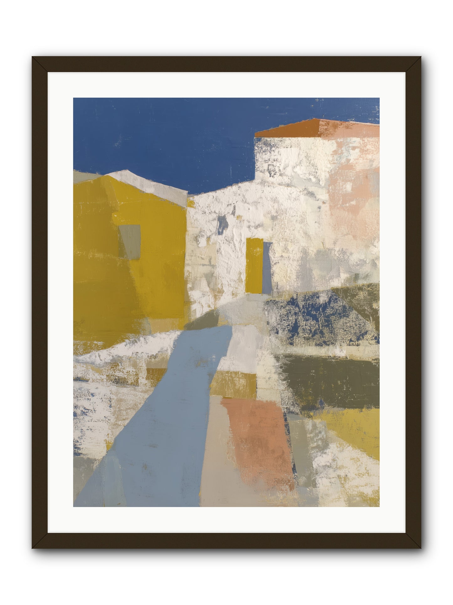 Ochre Tangle -- Framed Print - Black 24x32