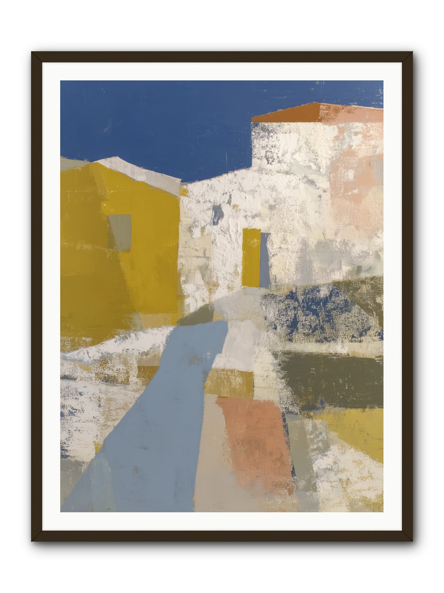 Ochre Tangle -- Framed Print - Black 36x48