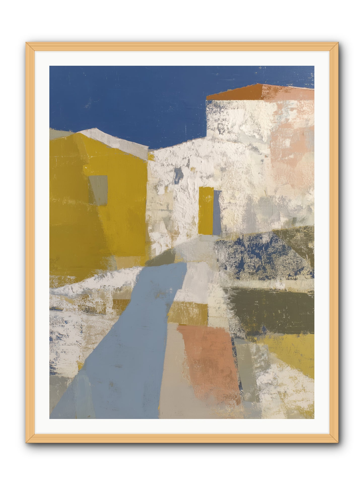 Ochre Tangle -- Framed Print - Natural 36x48