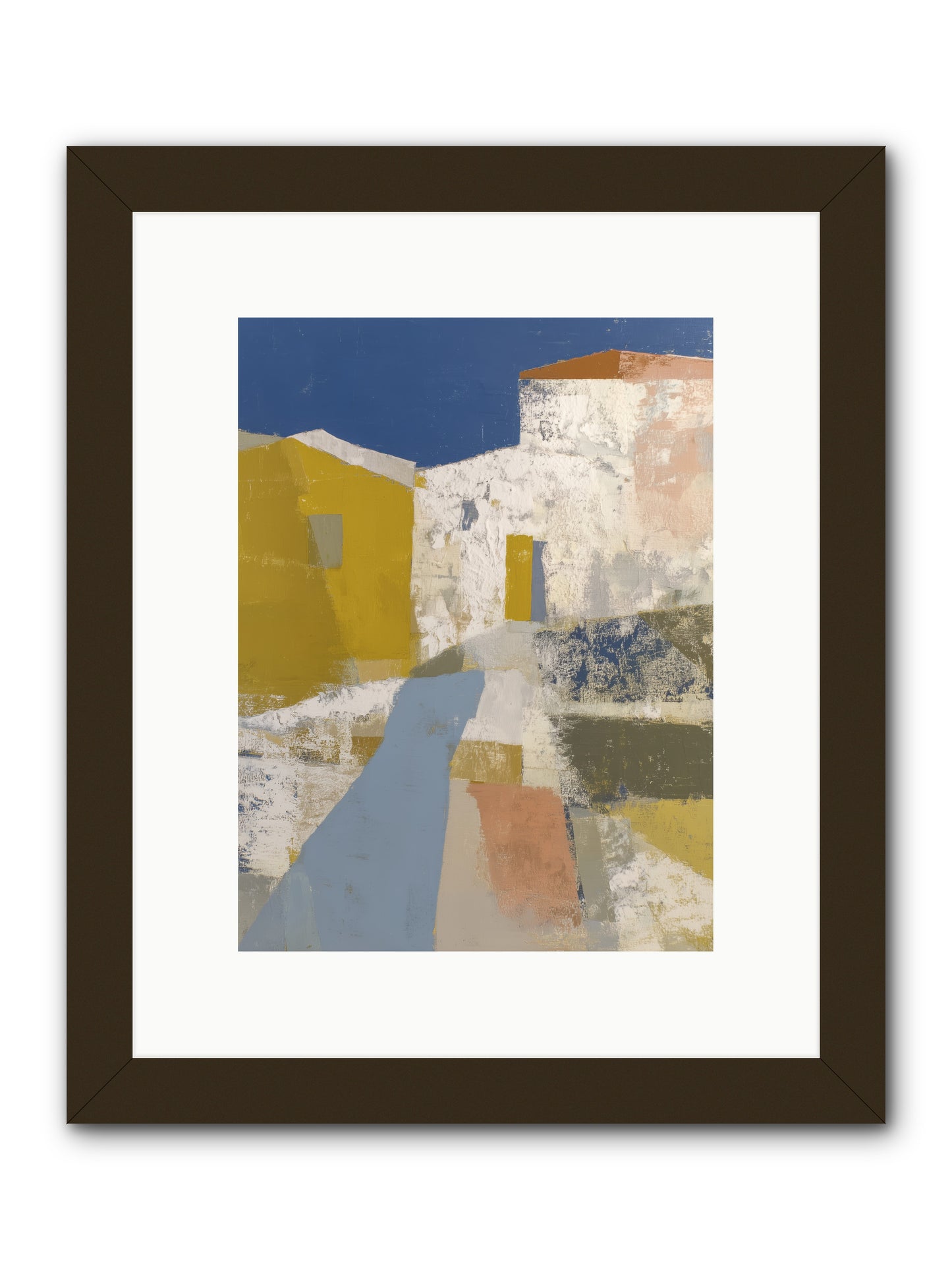 Ochre Tangle -- Framed Print - Black 9x12