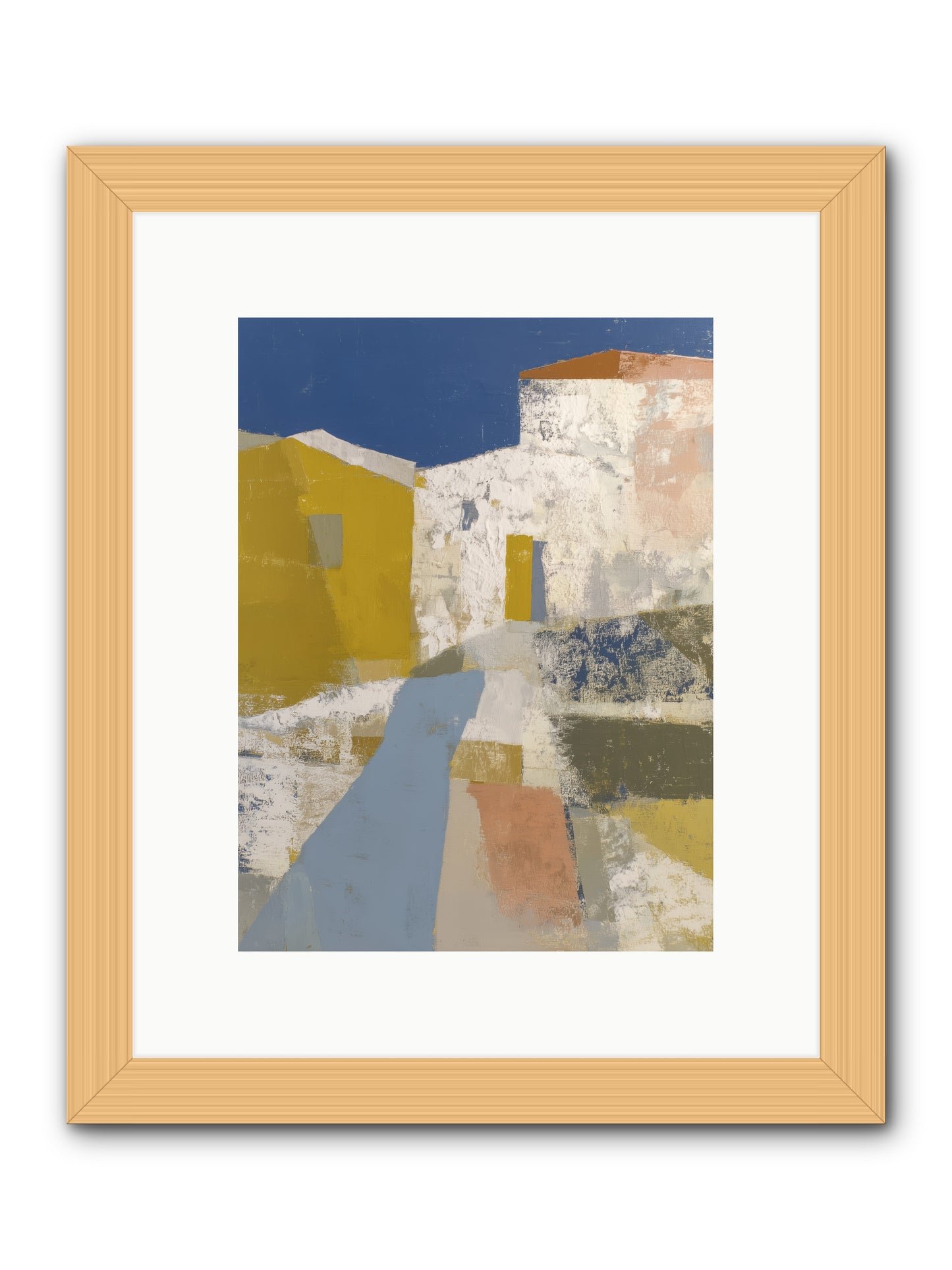 Ochre Tangle -- Framed Print - Natural 9x12