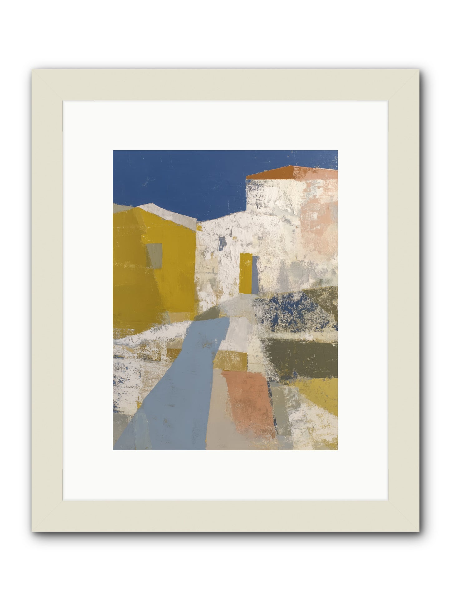 Ochre Tangle -- Framed Print - White 9x12