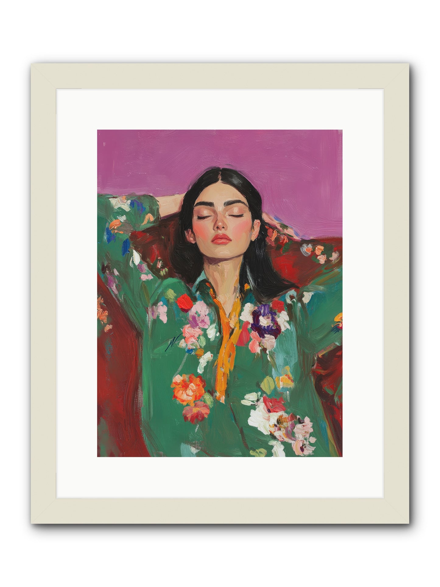 Octavia Wildrose-REZ -- Framed Print - White 12x16