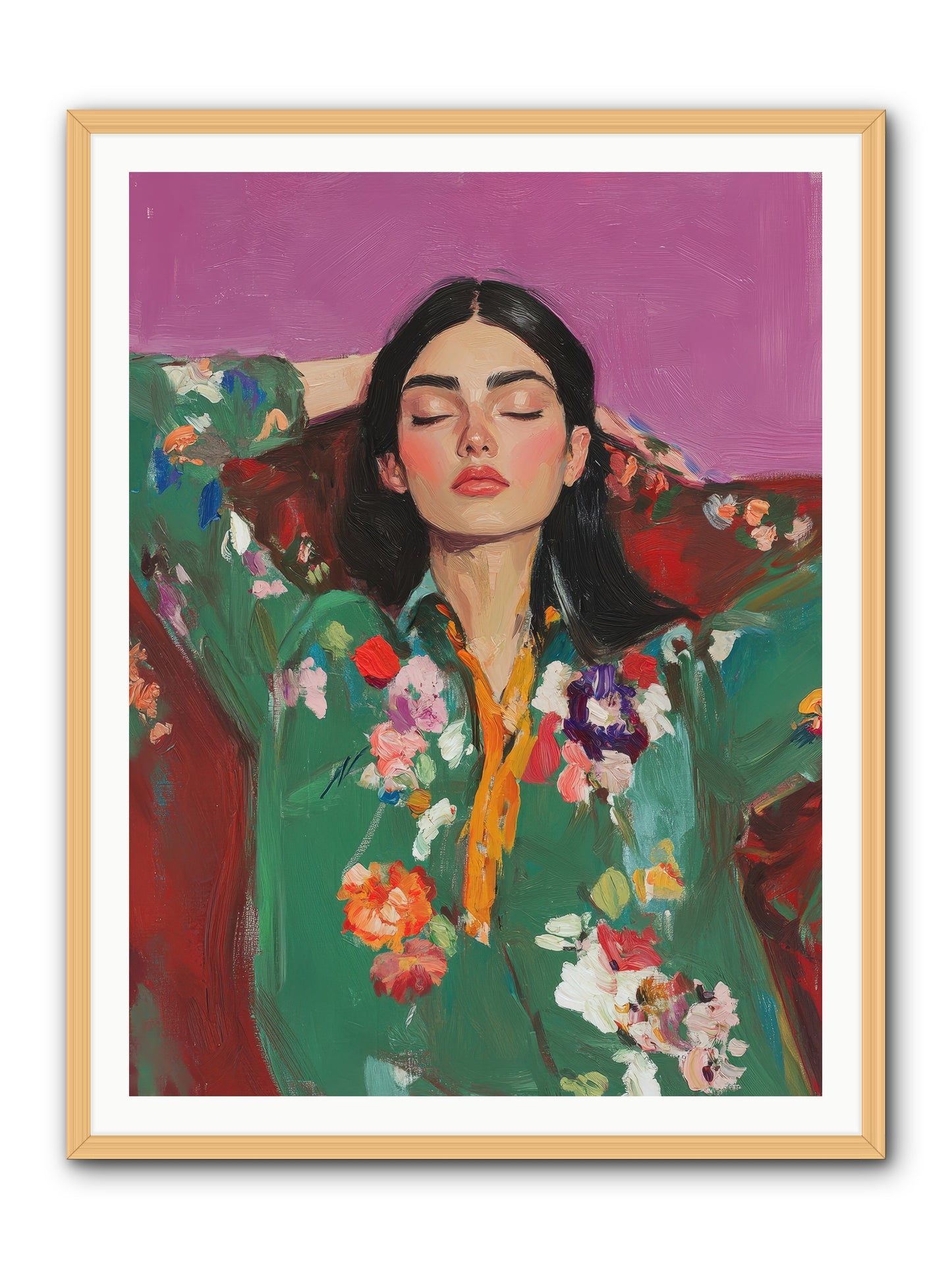 Octavia Wildrose-REZ -- Framed Print - Natural 36x48
