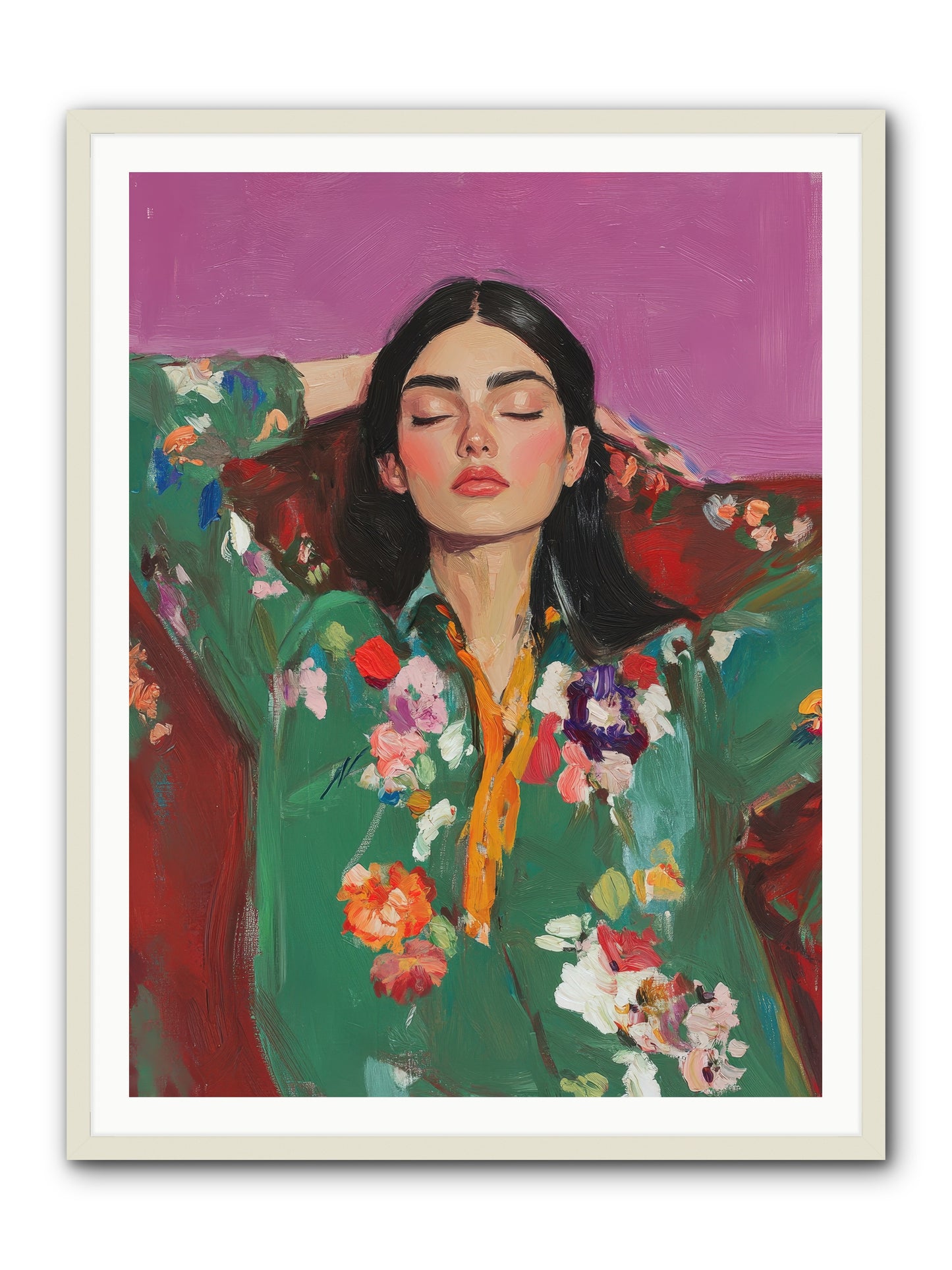 Octavia Wildrose-REZ -- Framed Print - White 36x48