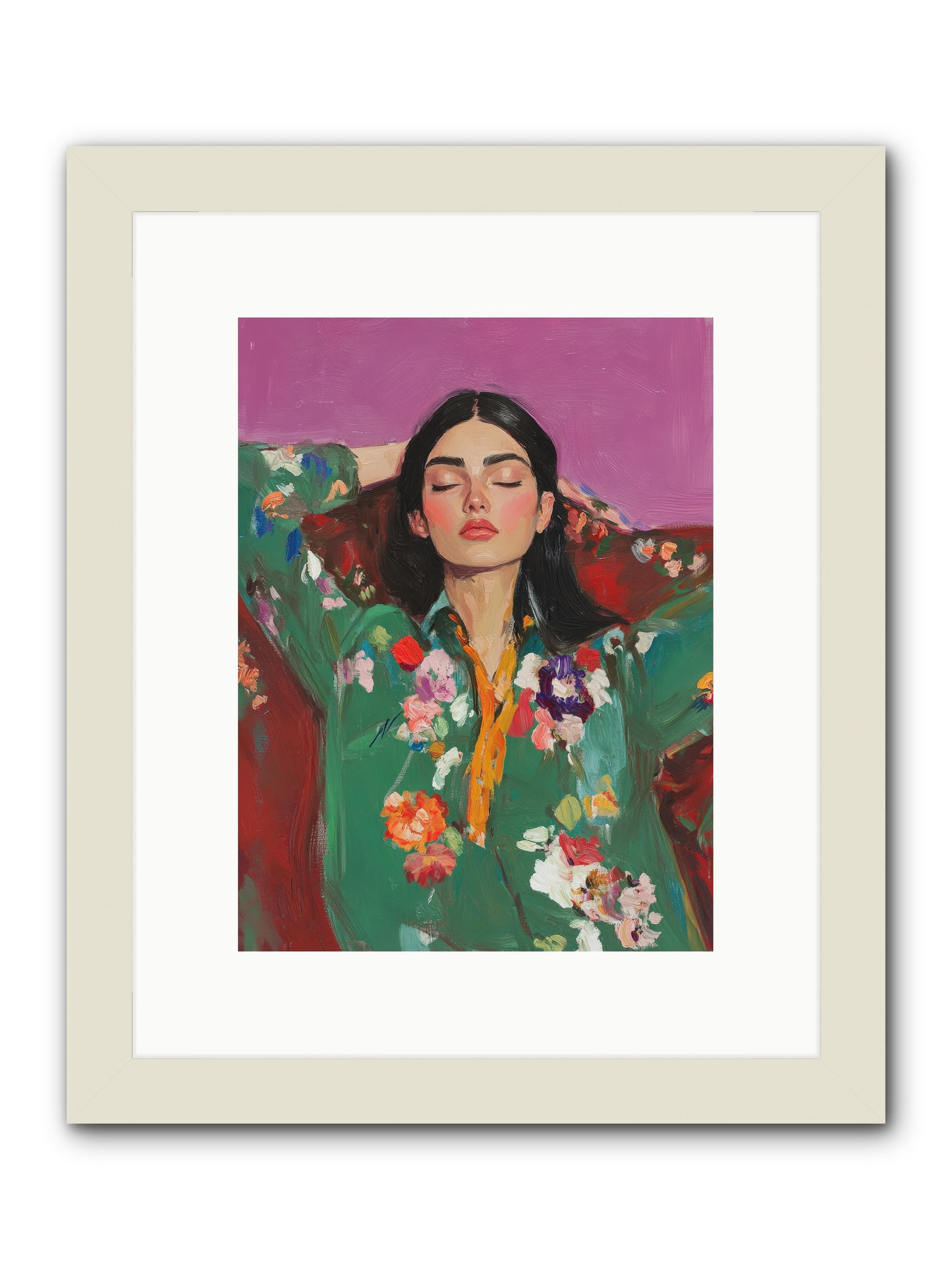 Octavia Wildrose-REZ -- Framed Print - White 9x12