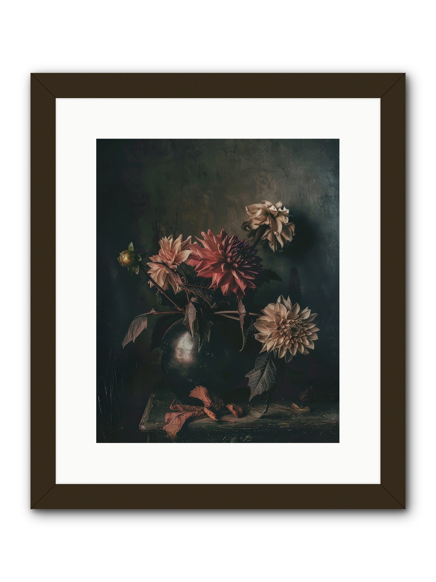 October Bloom -- Framed Print - Black 12x15