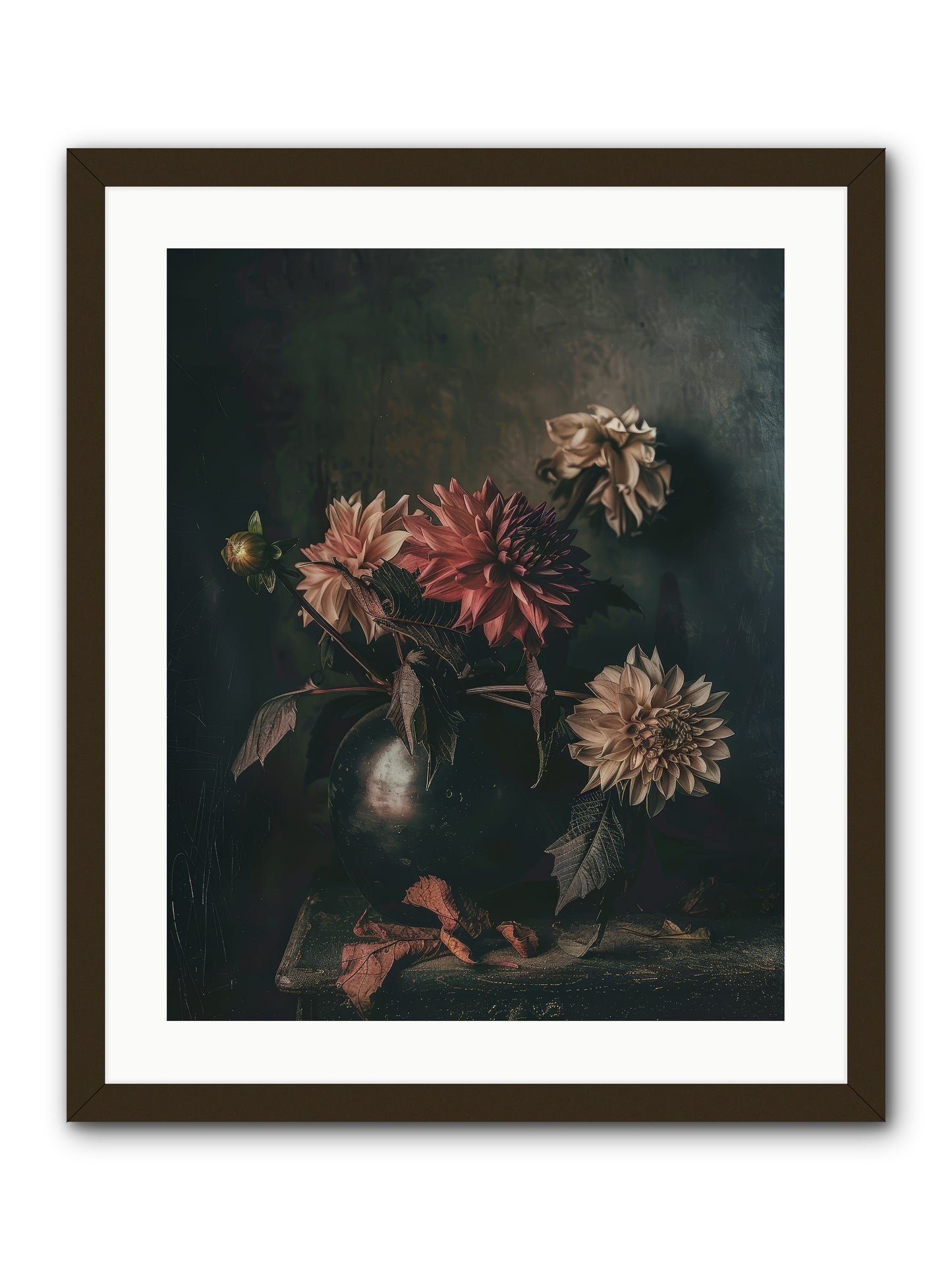 October Bloom -- Framed Print - Black 20x25