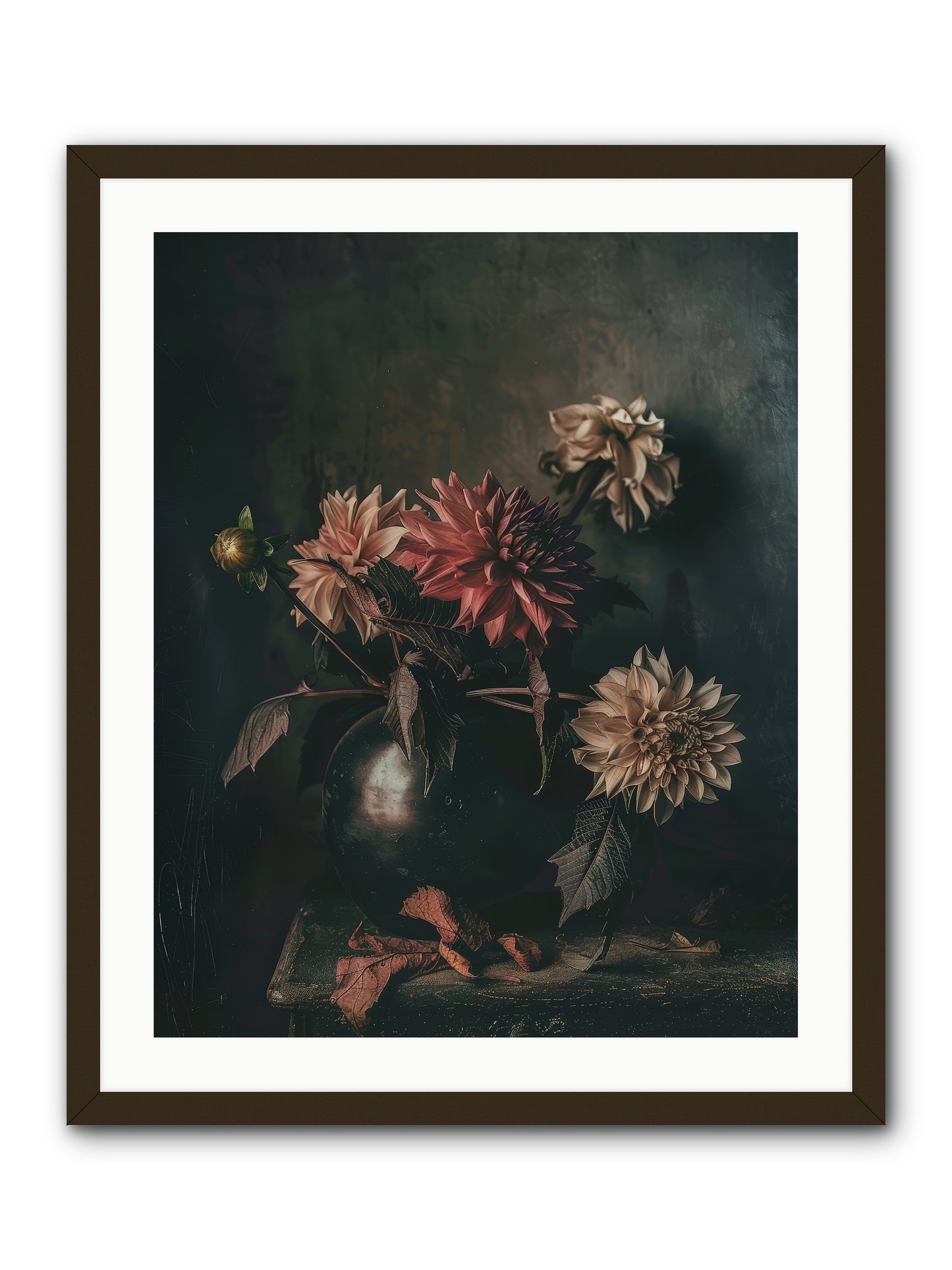 October Bloom -- Framed Print - Black 24x30