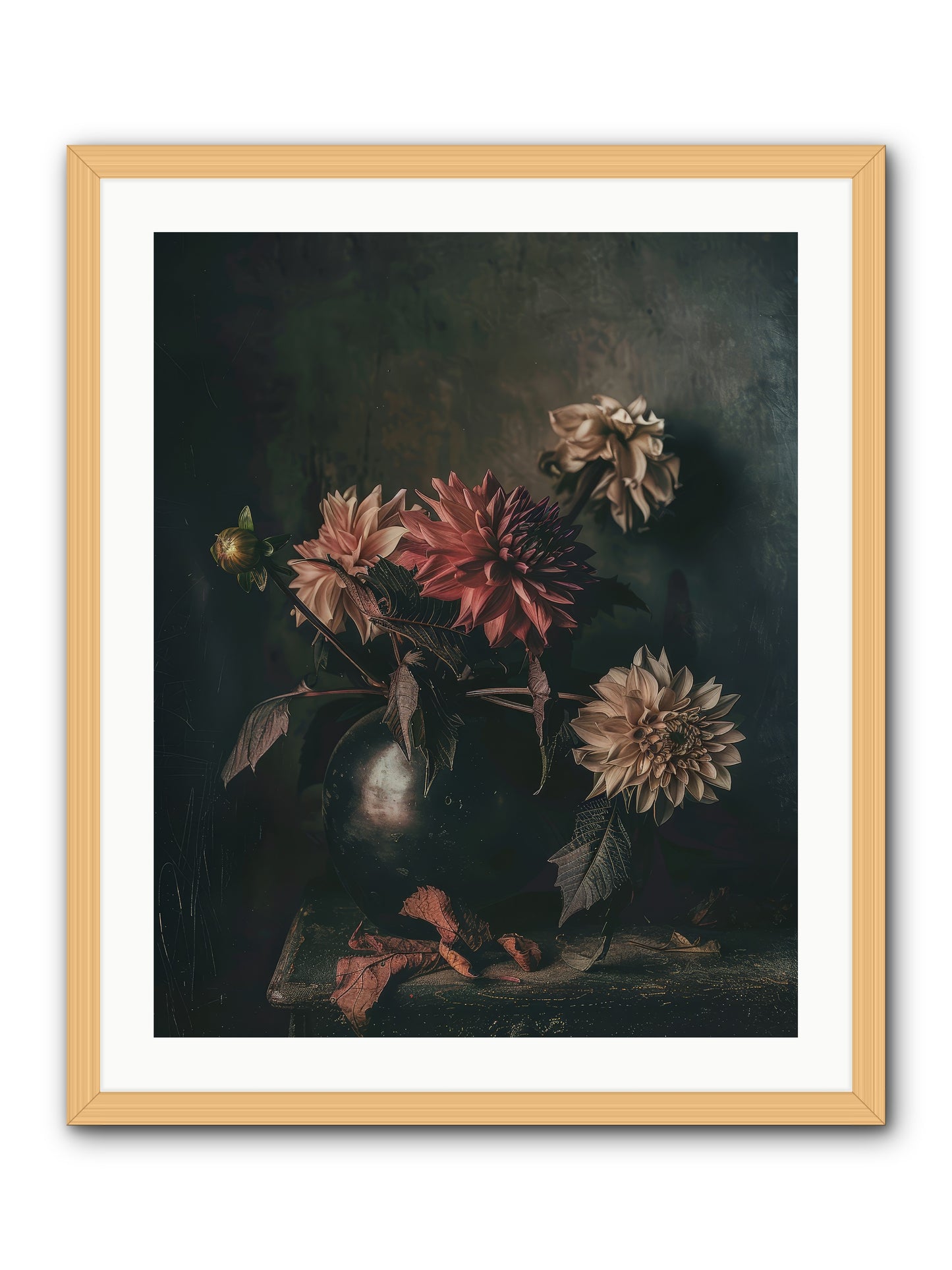 October Bloom -- Framed Print - Natural 24x30