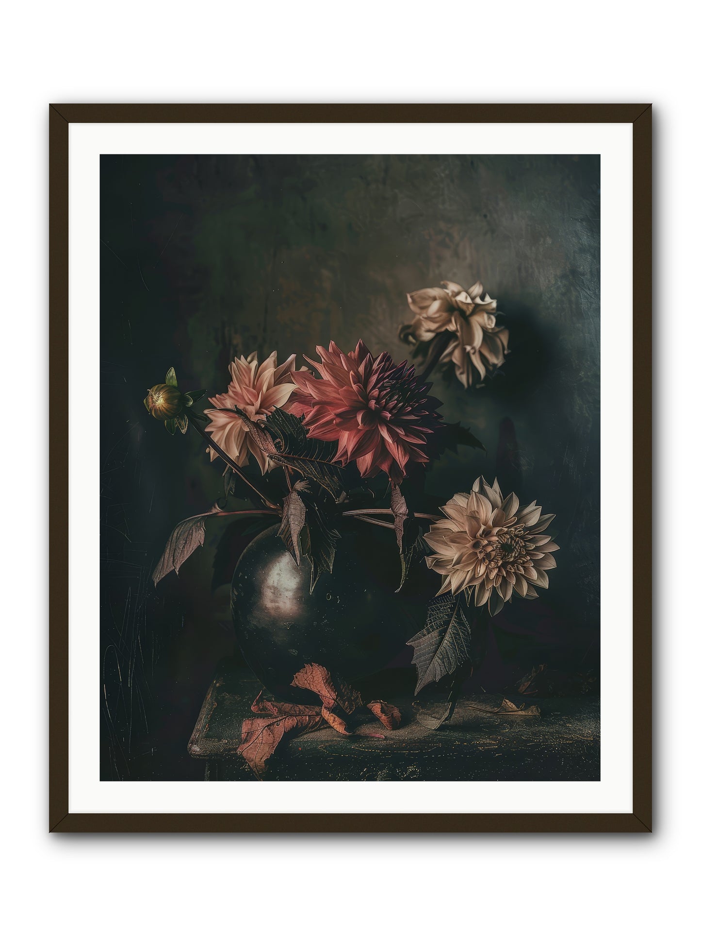 October Bloom -- Framed Print - Black 32x40