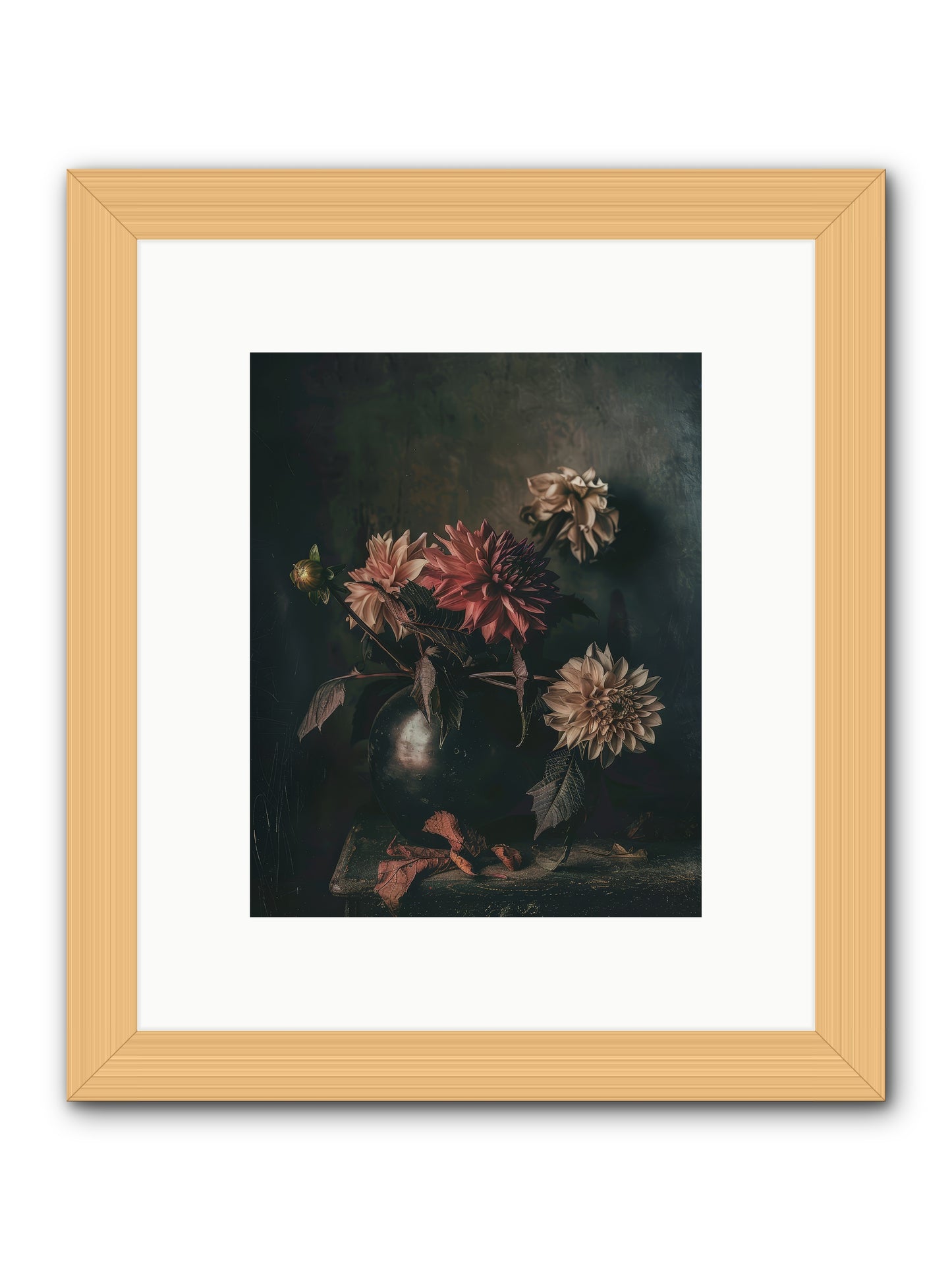 October Bloom -- Framed Print - Natural 8x10