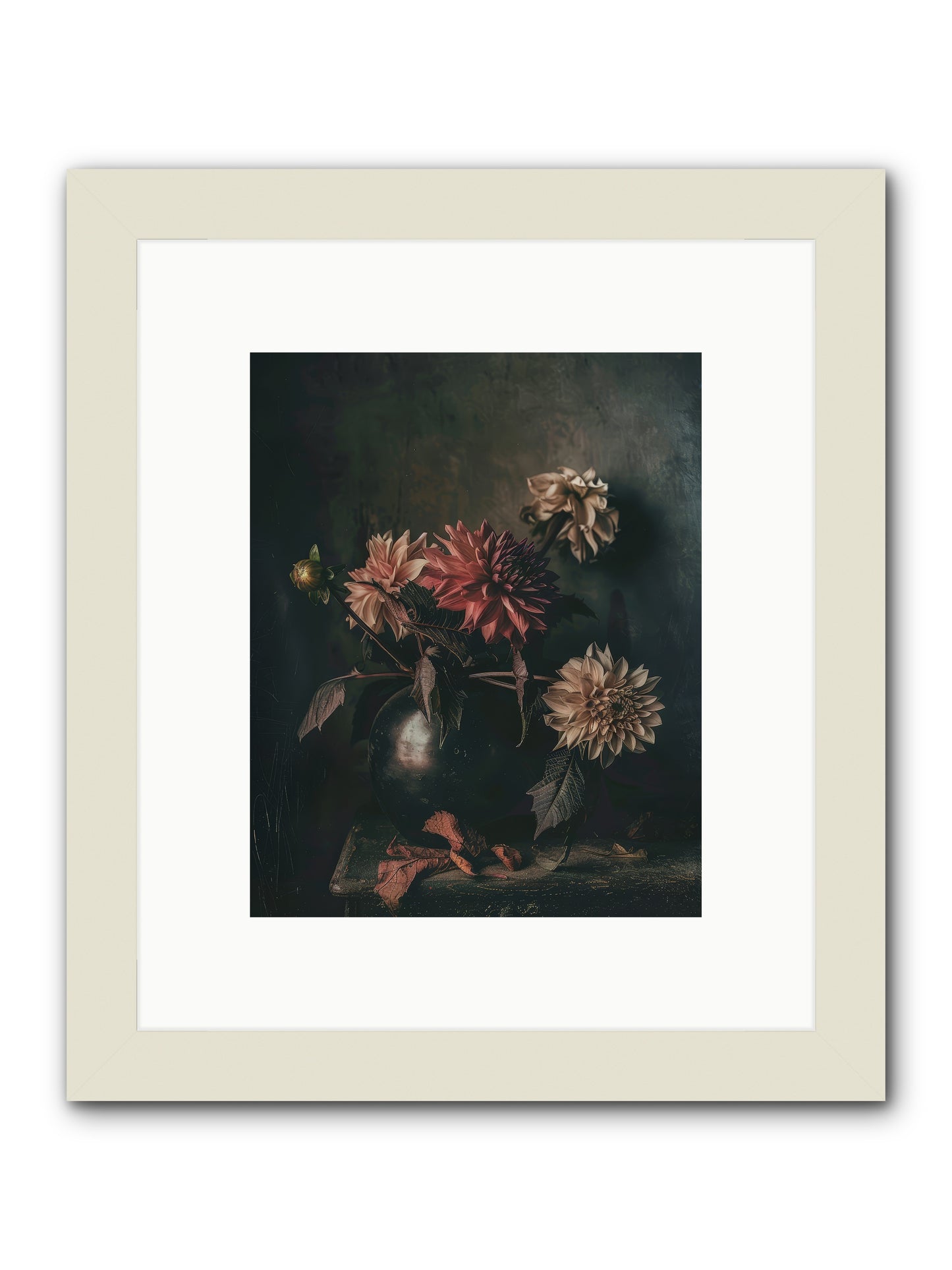 October Bloom -- Framed Print - White 8x10