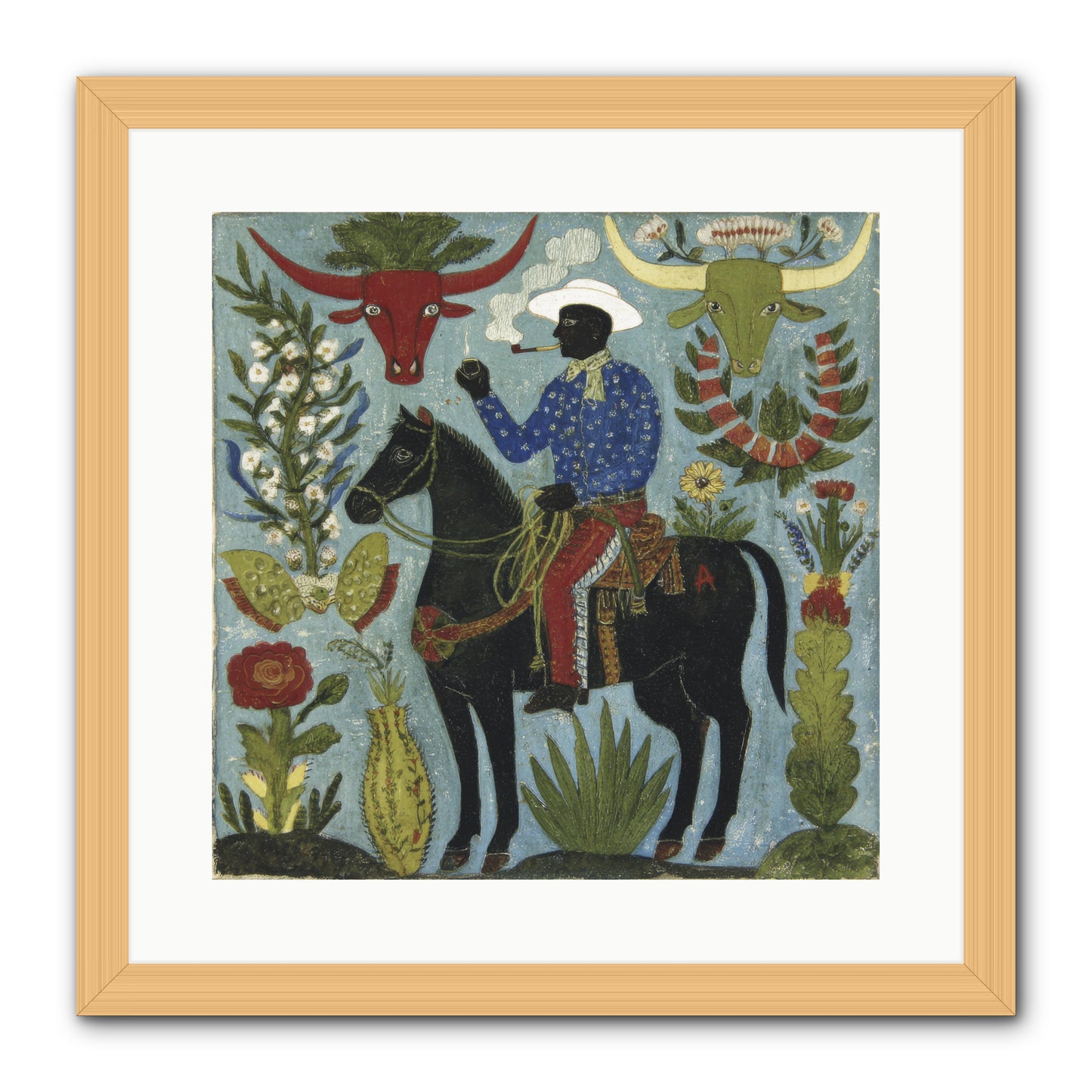 Olive Grove Agenda -- Framed Print - Natural 16x16