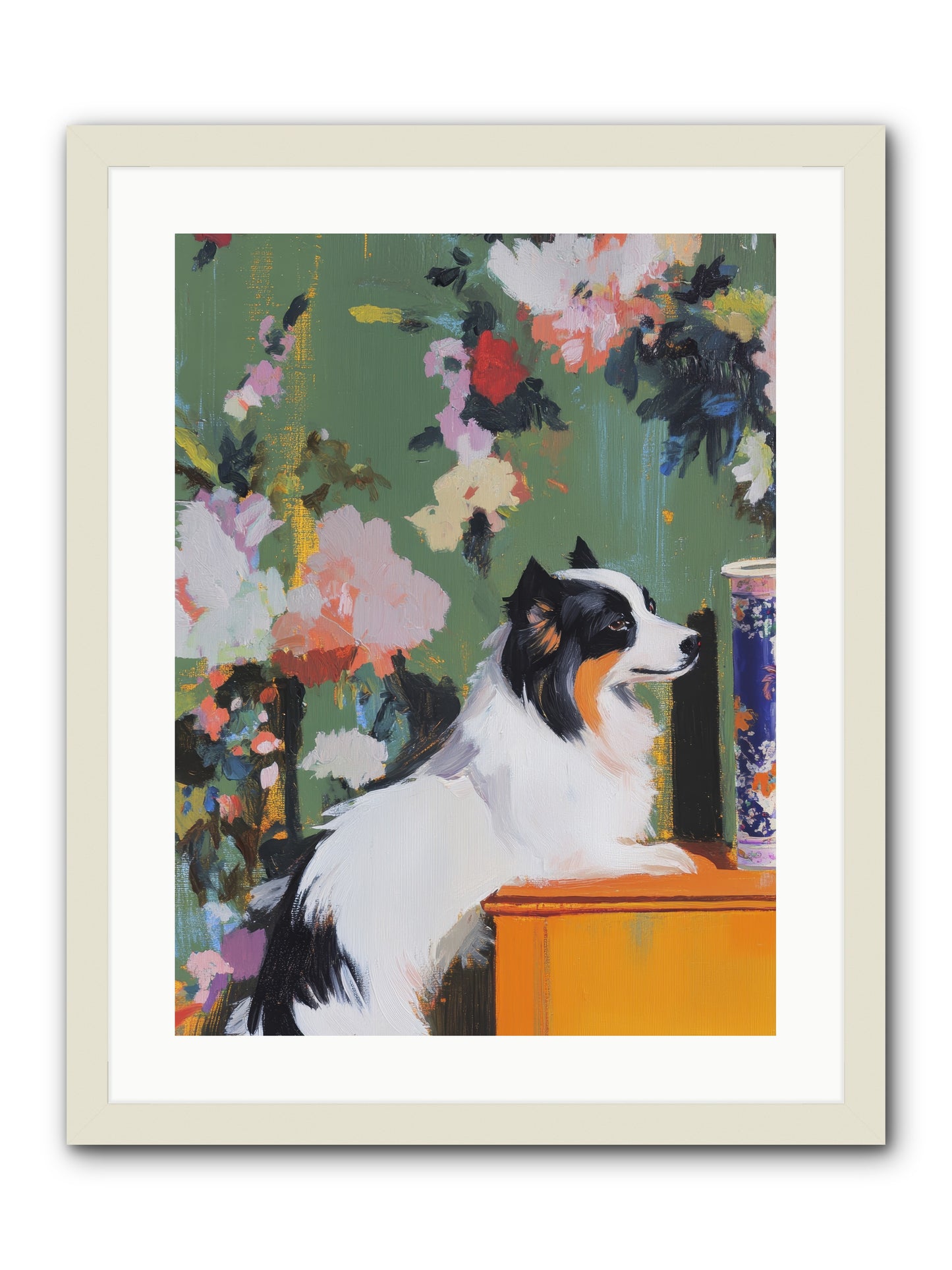 Oliver Pine -- Framed Print - White 18x24