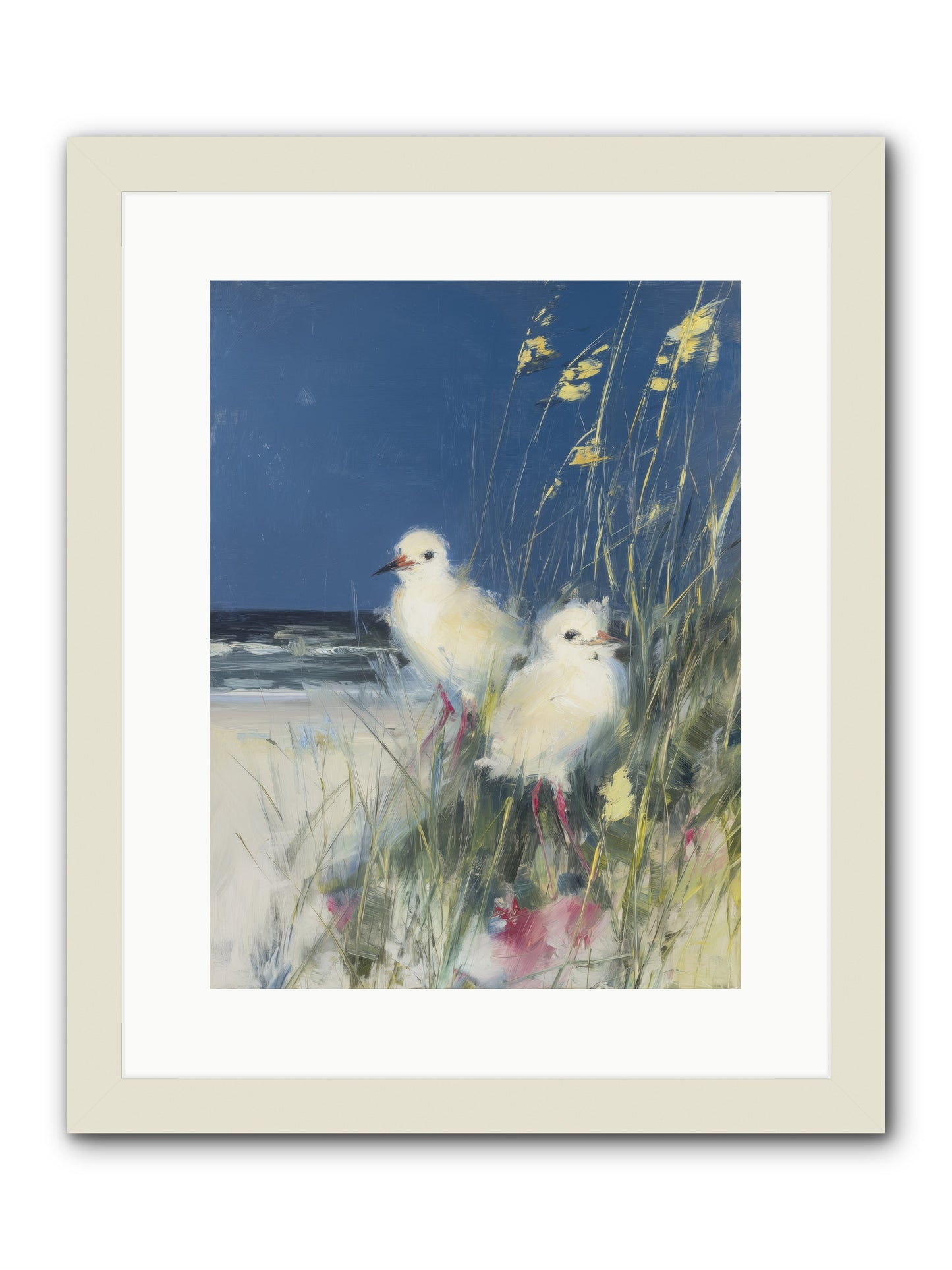 On Ocean's Edge -- Framed Print - White 12x16
