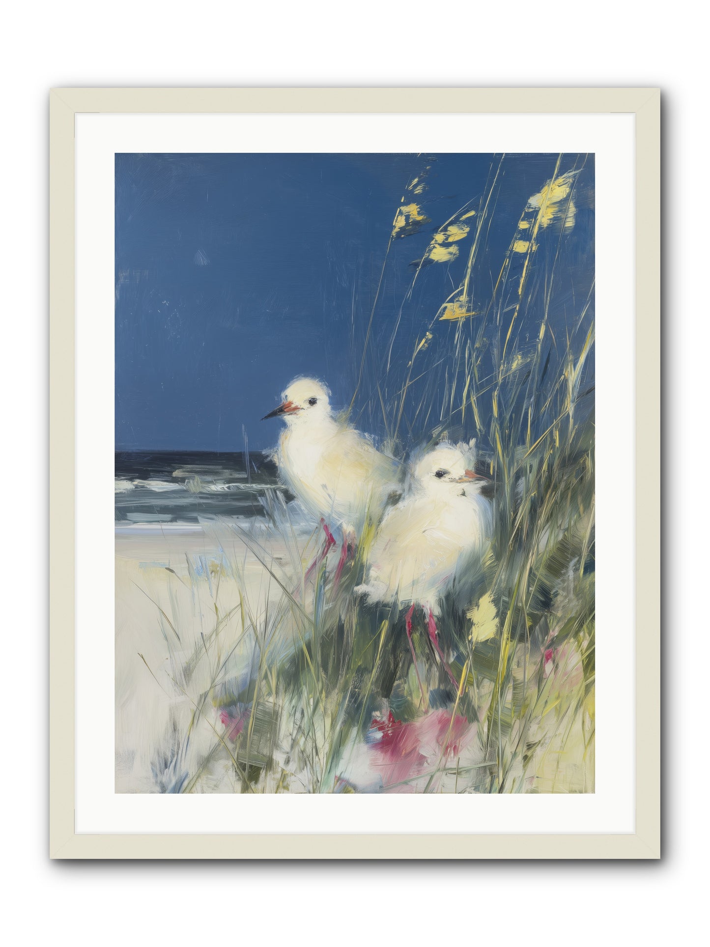 On Ocean's Edge -- Framed Print - White 24x32