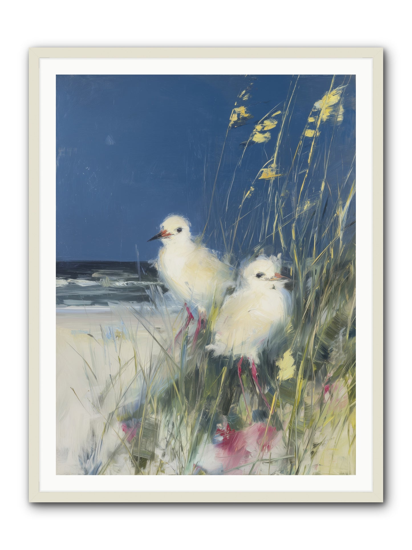 On Ocean's Edge -- Framed Print - White 36x48
