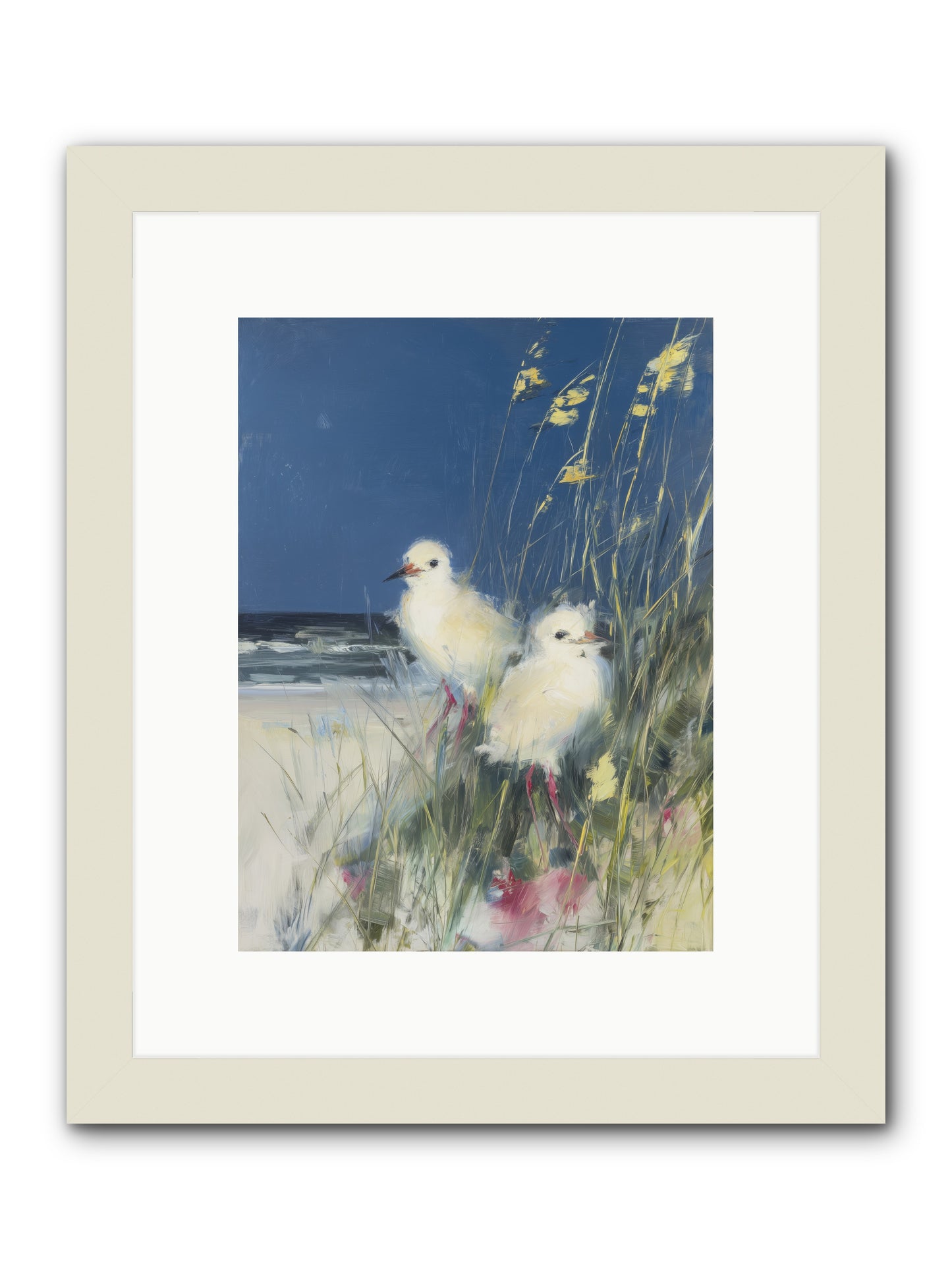 On Ocean's Edge -- Framed Print - White 9x12