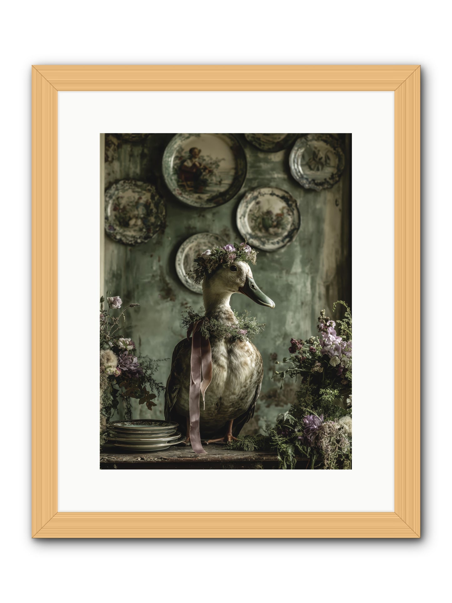 Opal -- Framed Print - Natural 12x16