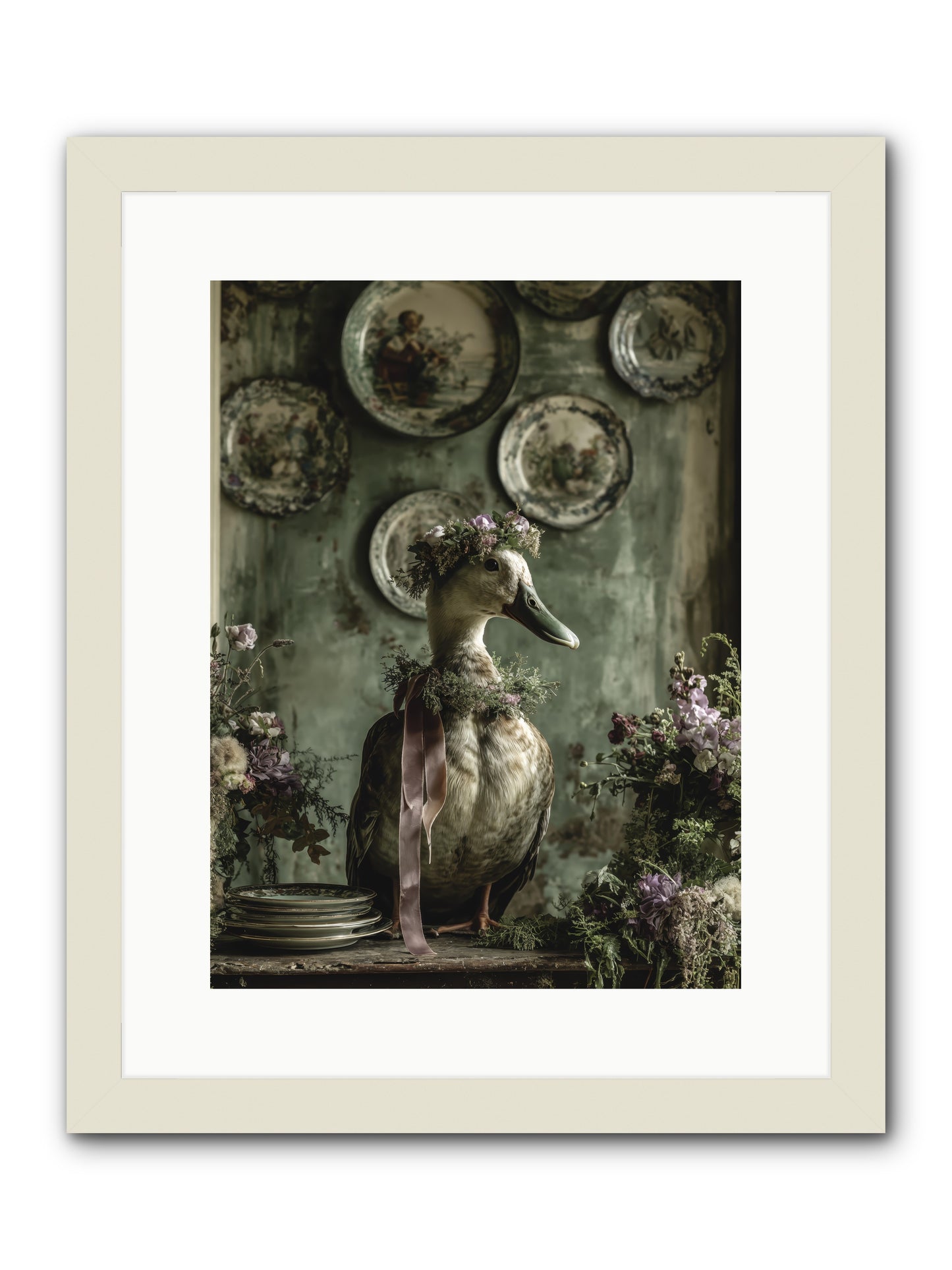 Opal -- Framed Print - White 12x16