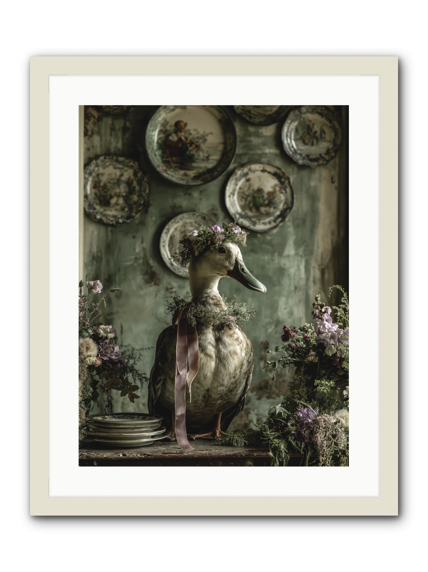 Opal -- Framed Print - White 18x24