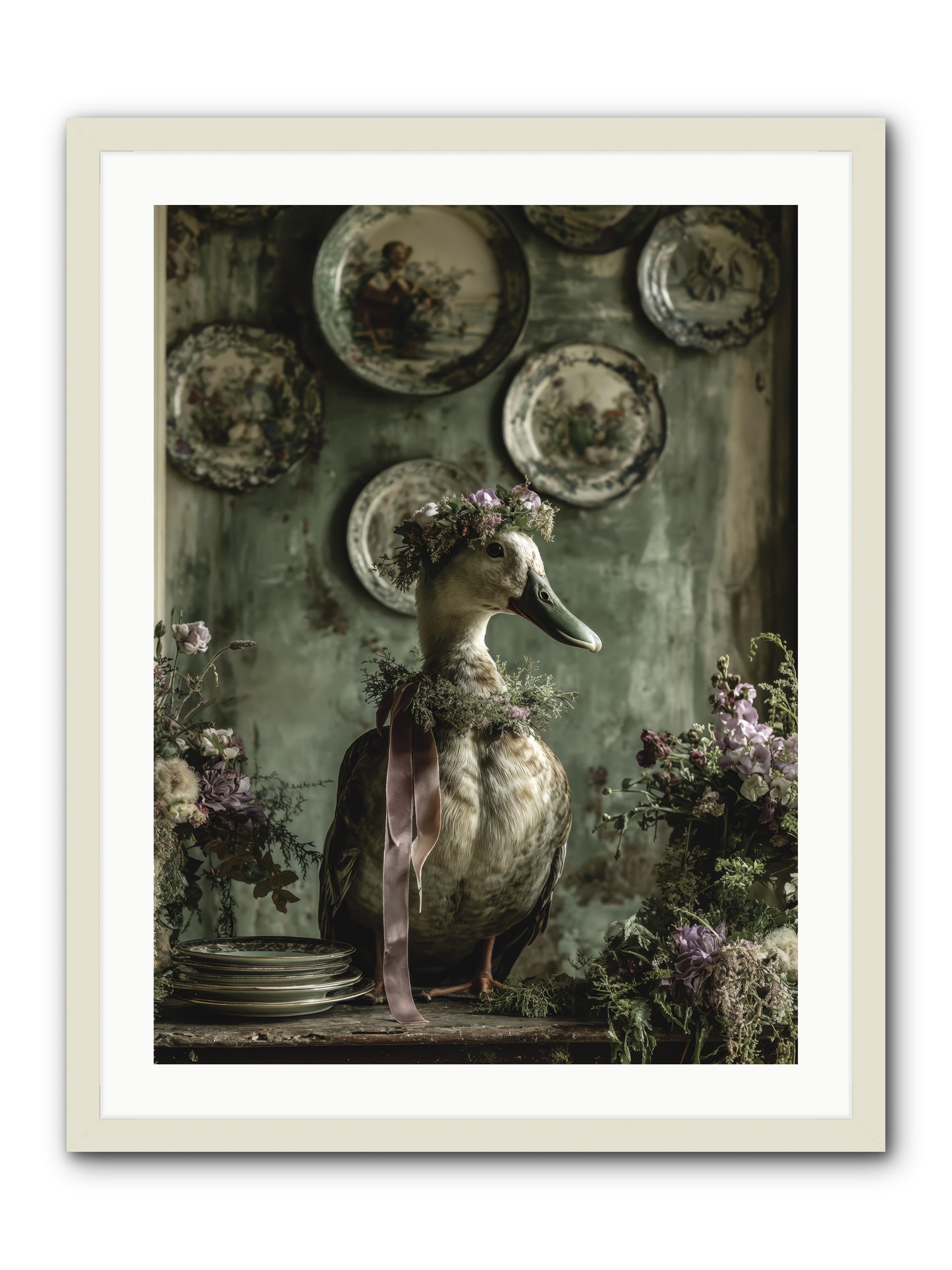 Opal -- Framed Print - White 24x32