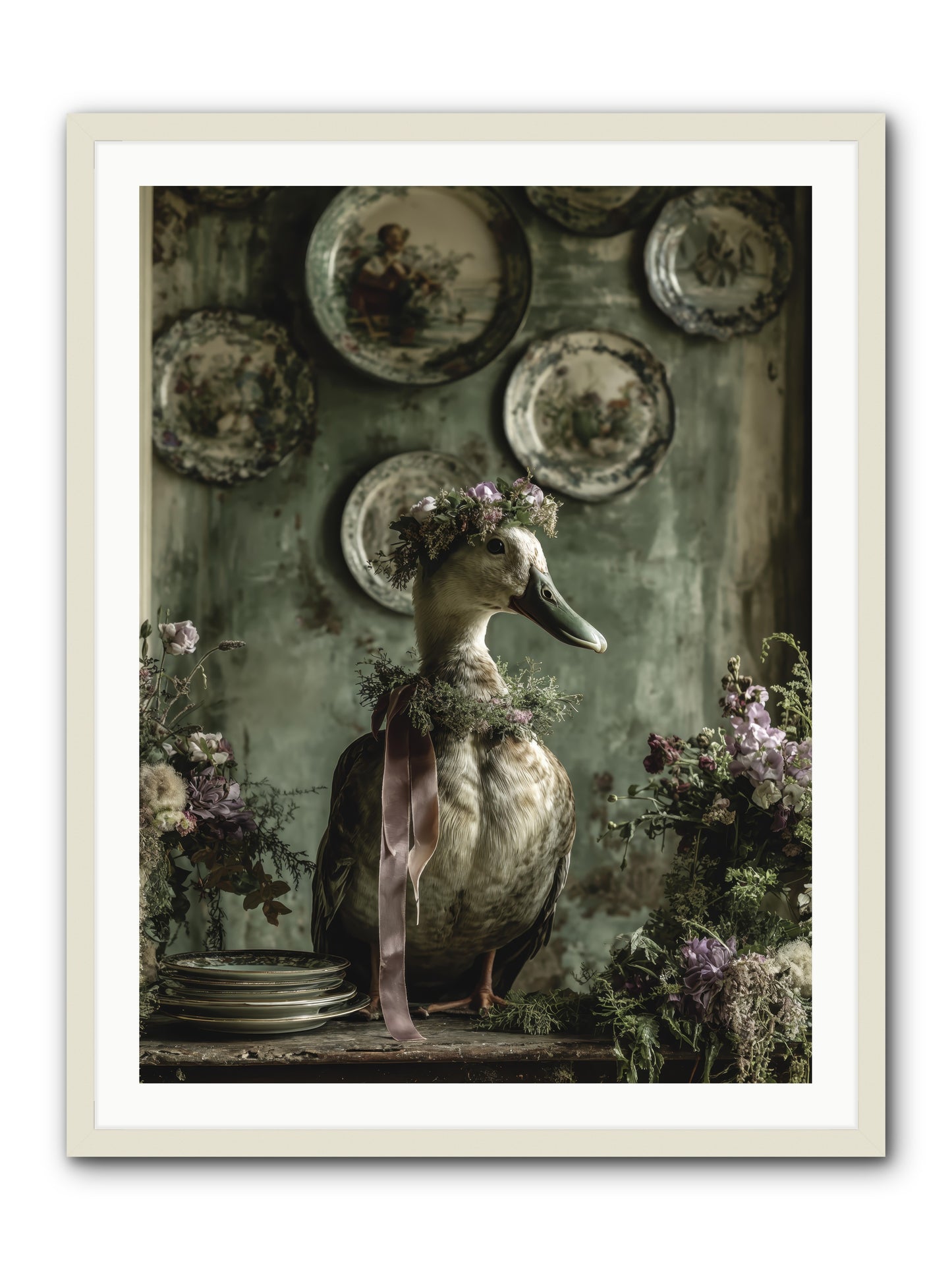 Opal -- Framed Print - White 30x40
