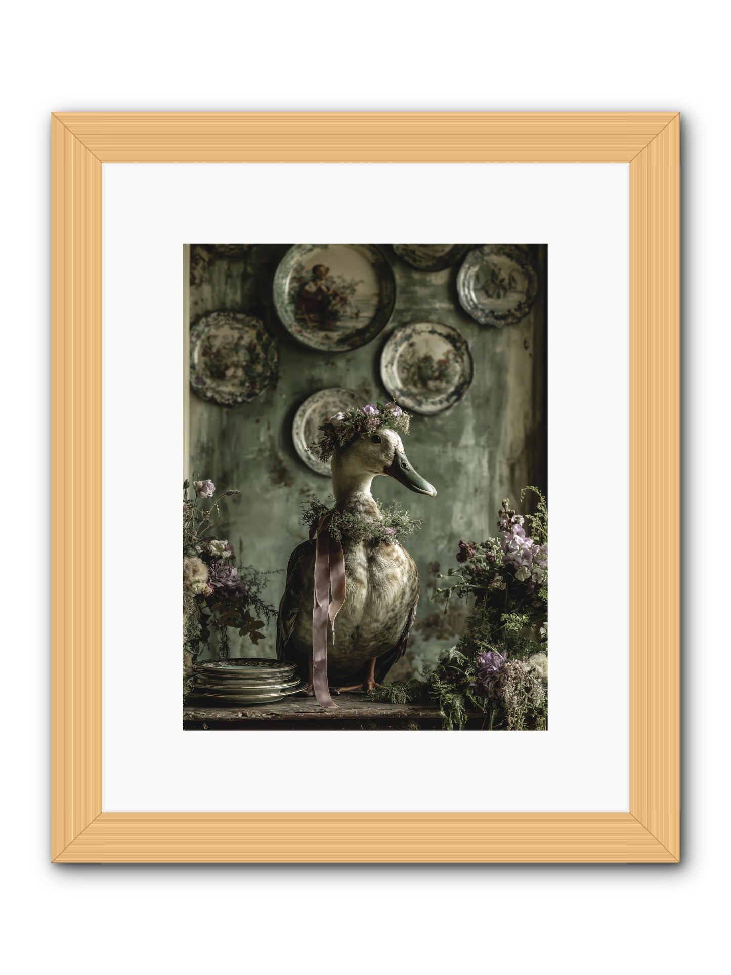 Opal -- Framed Print - Natural 9x12