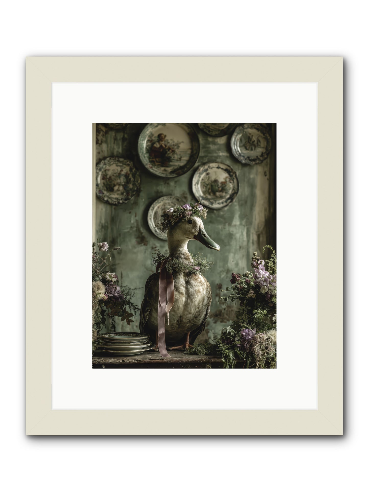 Opal -- Framed Print - White 9x12