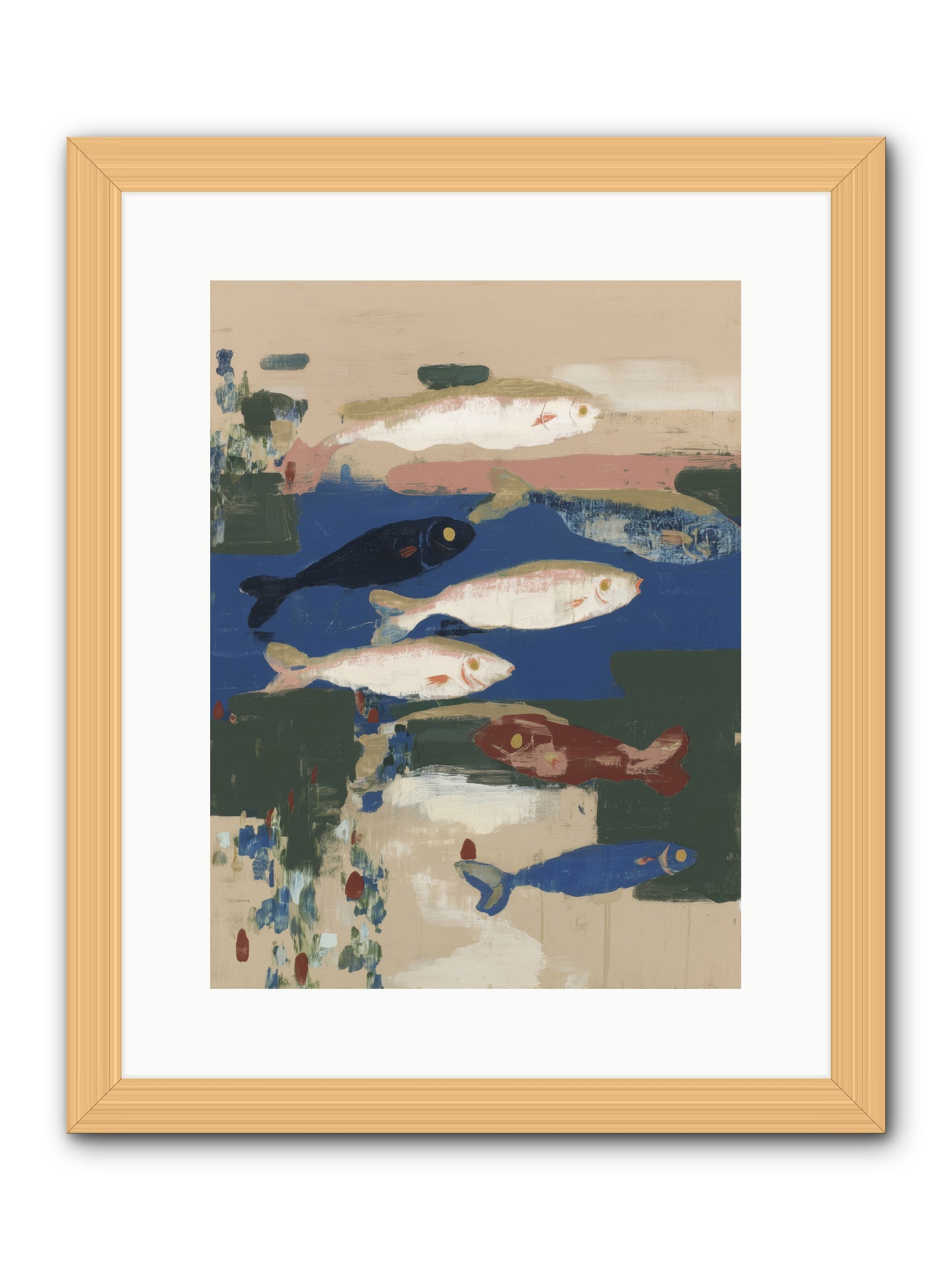 Open Sea -- Framed Print - Natural 12x16