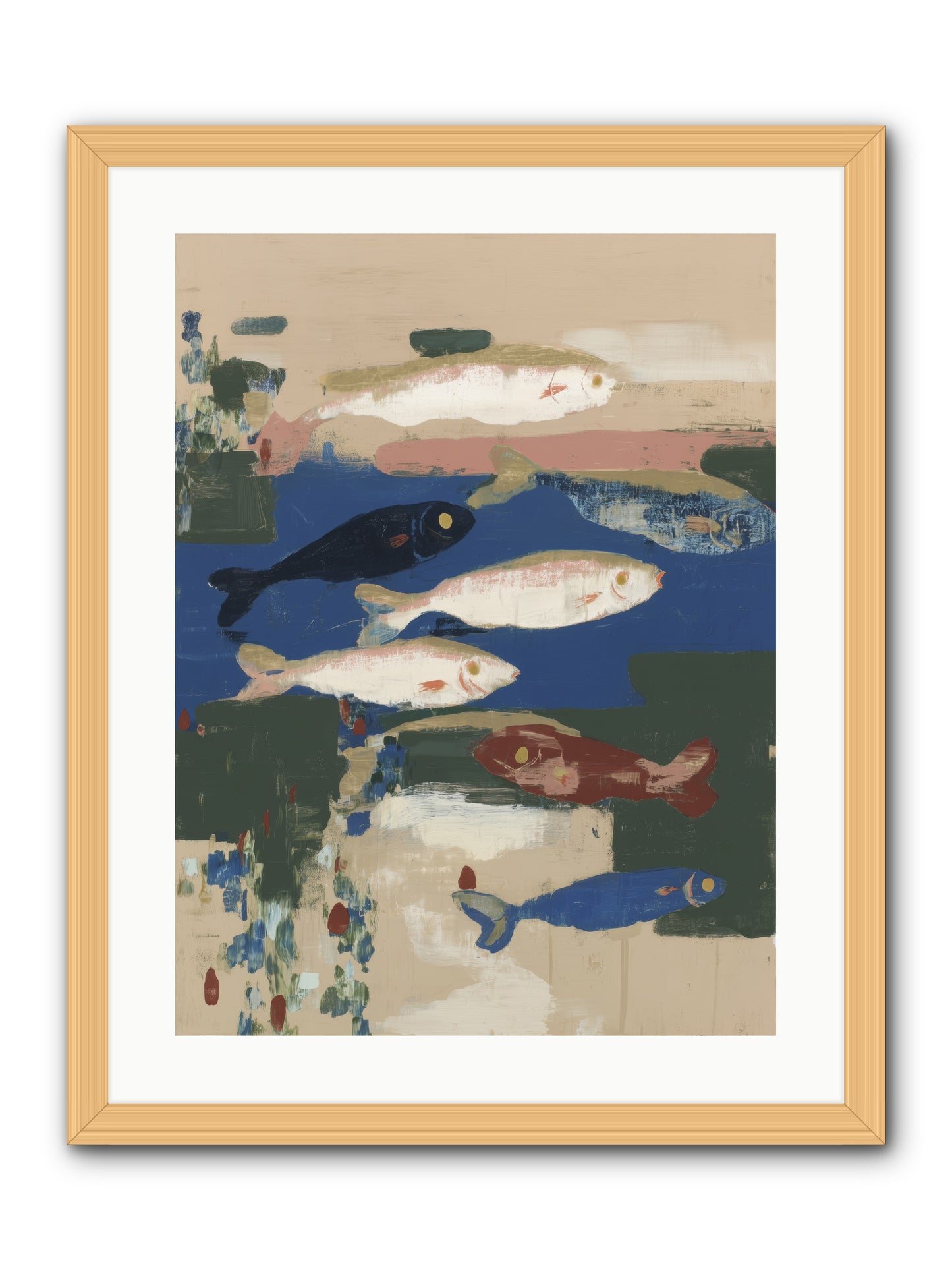 Open Sea -- Framed Print - Natural 18x24