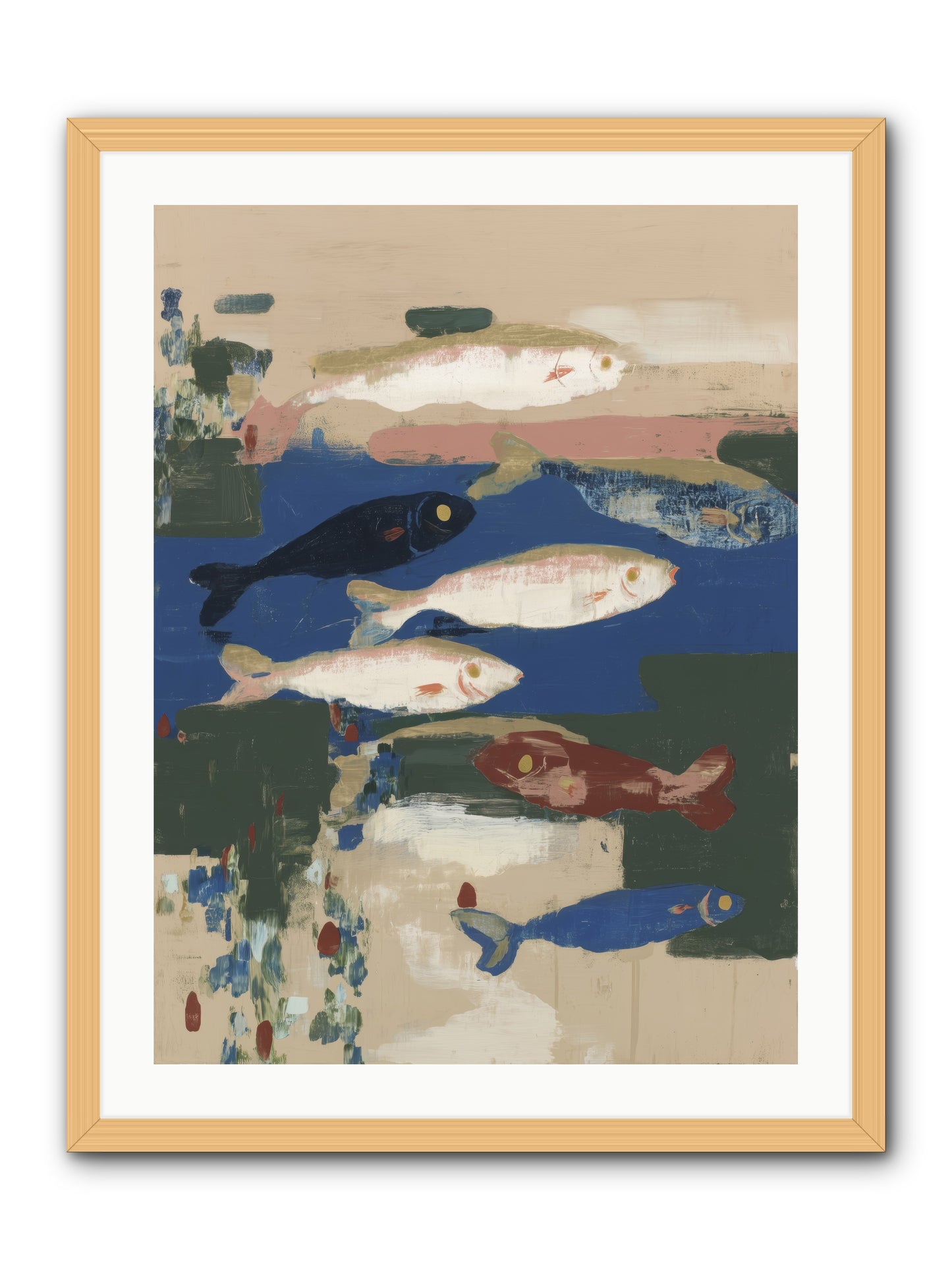Open Sea -- Framed Print - Natural 24x32